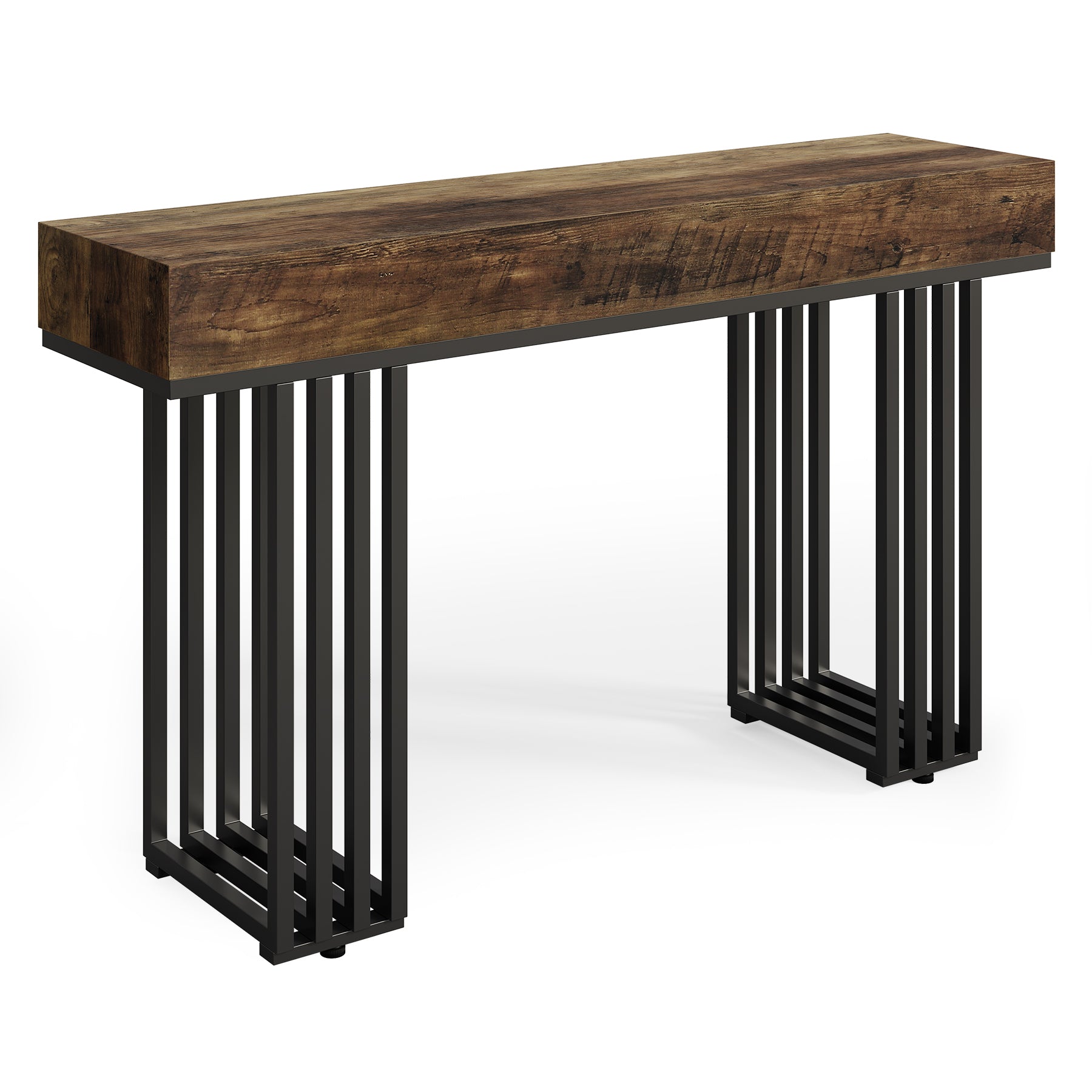 Tribesigns Mesa consola, Mesa de entrada industrial con elegante marco de metal