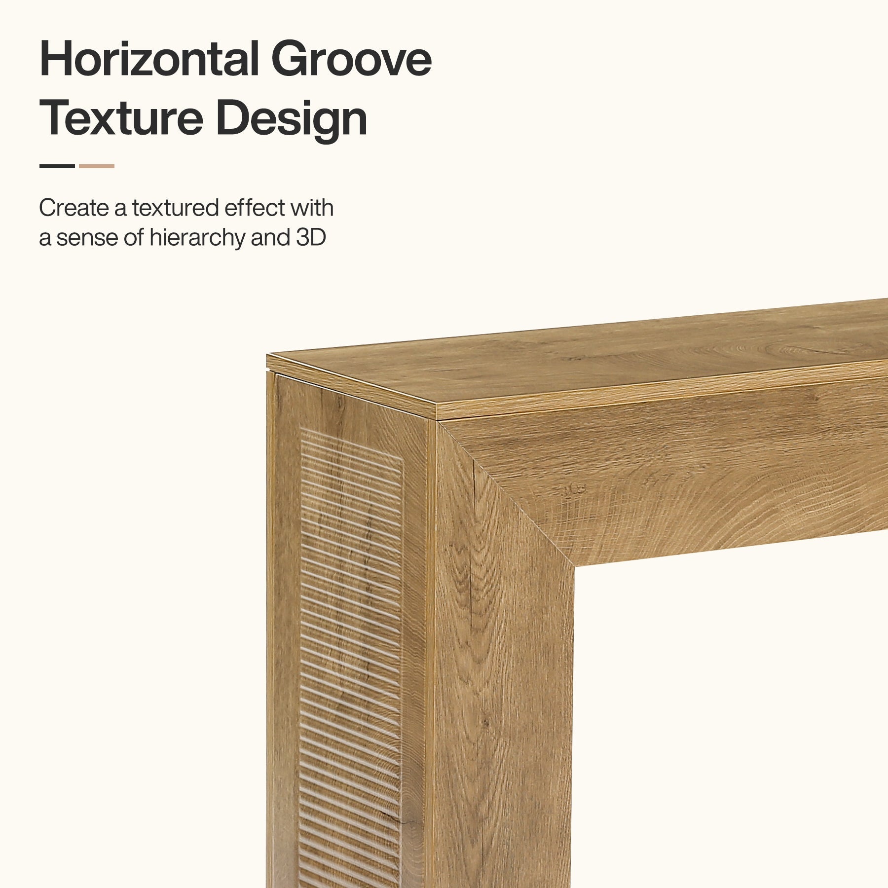 Tribesigns Consola de entrada, Mesa auxiliar estrecha de 110 cm de largo en estilo rústico