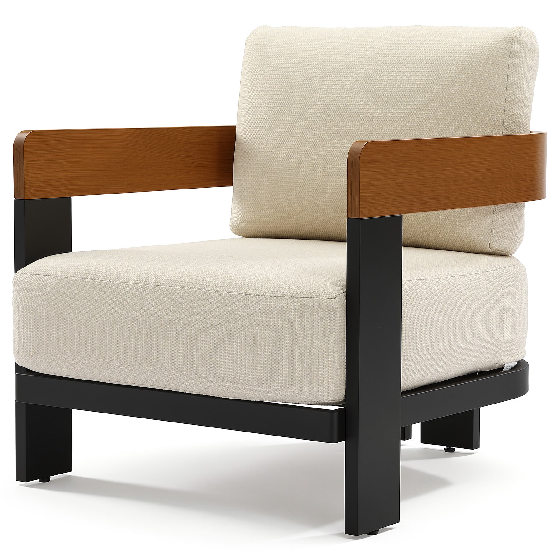 Tribesigns Tumbona de exterior, Sillón de patio con cojines y estructura de aluminio