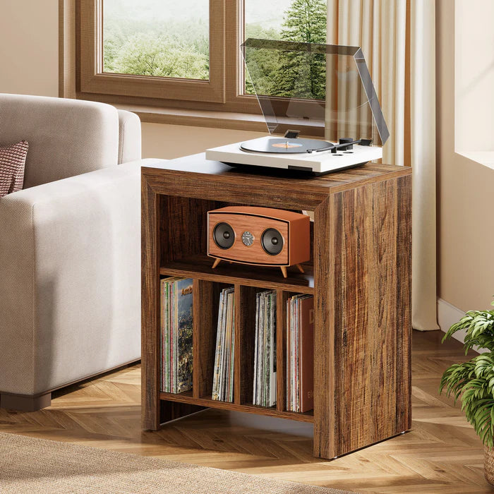 Tribesigns Mueble para tocadiscos, Mueble para guardar discos de vinilo