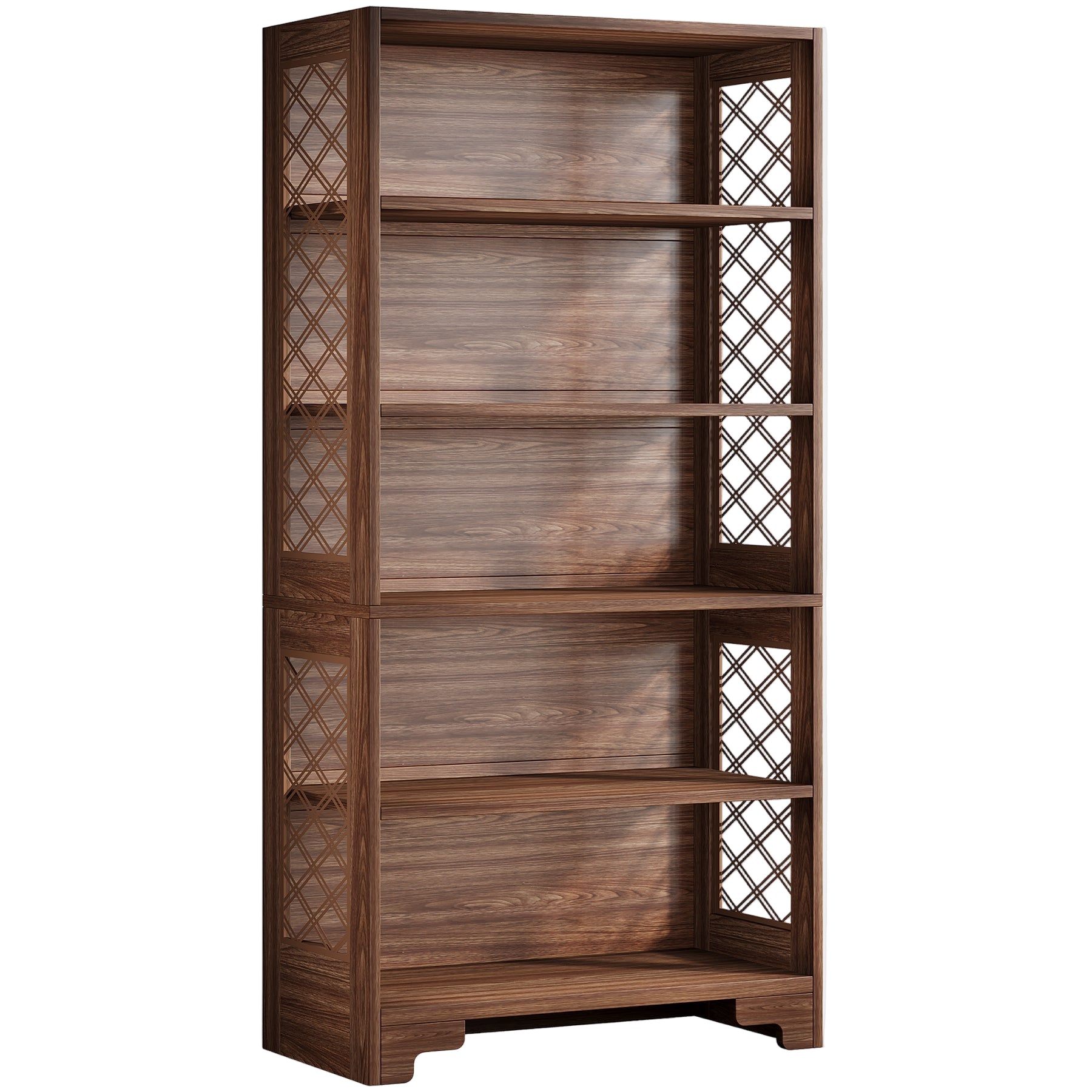 Tribesigns Estantería de 6 niveles, Estantería vintage de 70,8" con estantes de exhibición de pie