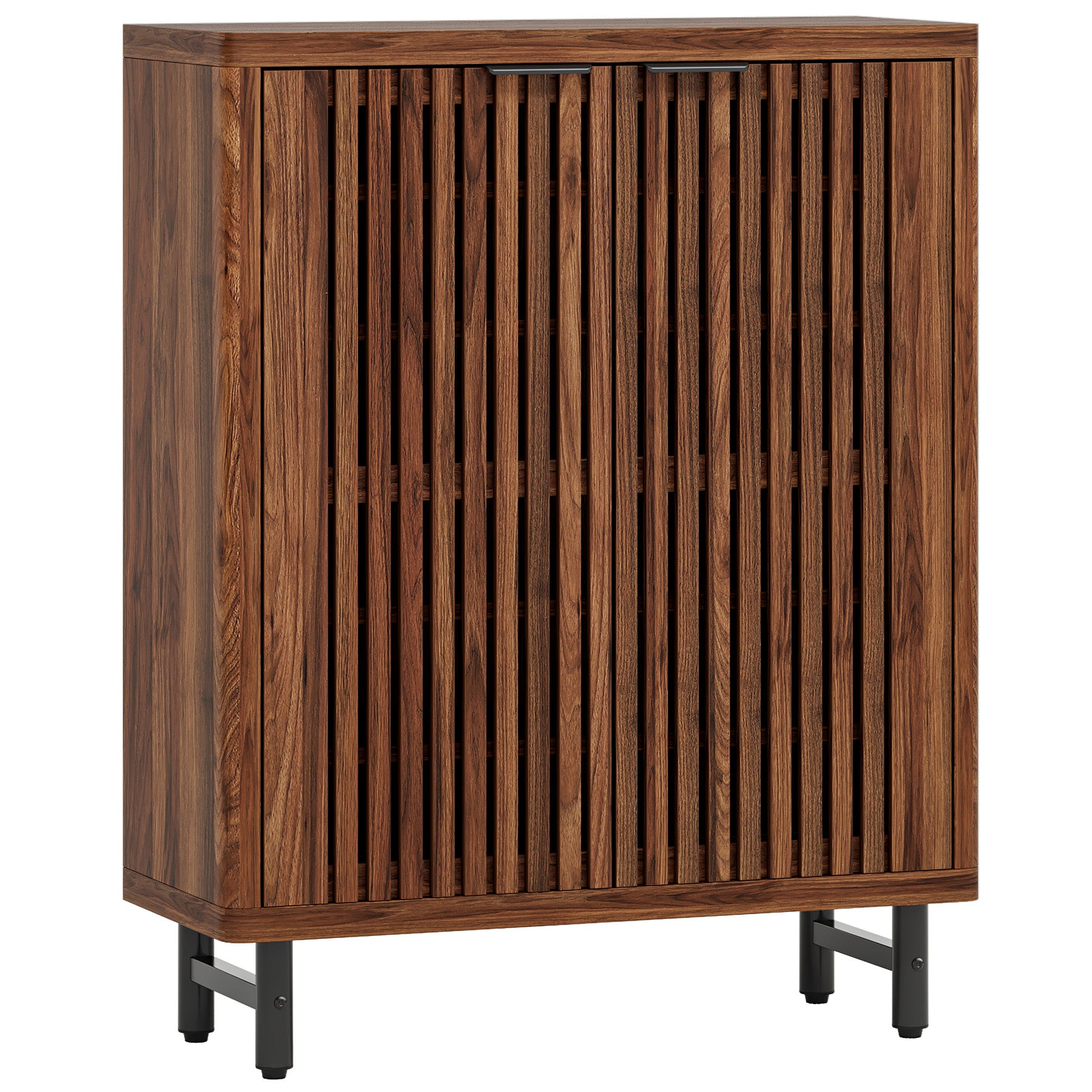 Tribesigns Zapatero de 6 Niveles con Puertas de persiana, Organizador de Zapatos Grande de Madera con estantes Ajustables