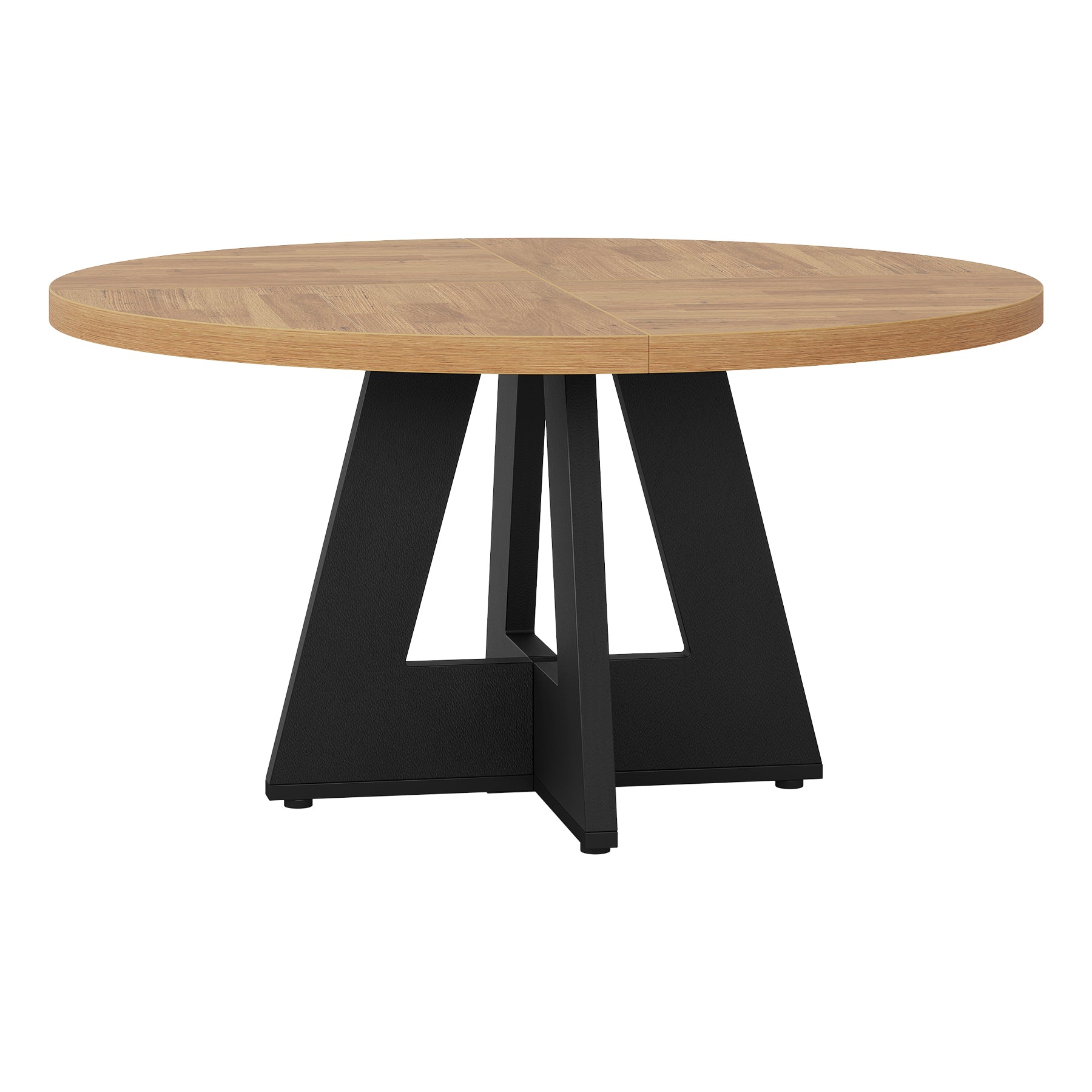 Tribesigns Mesa de comedor, Mesa de cocina redonda de 120 cm para 4 personas