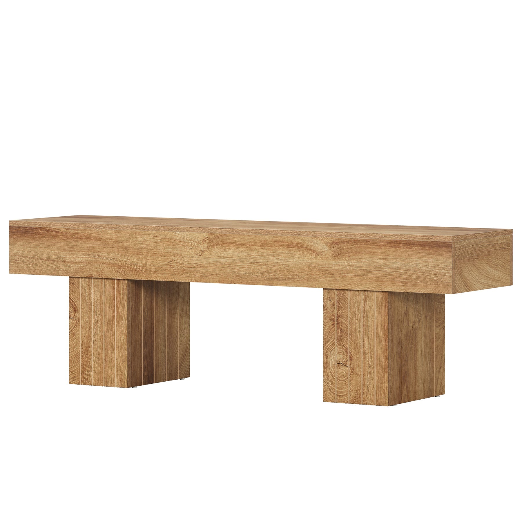 Tribesigns Banco de comedor de madera de 140 cm, Banco largo de estilo rústico
