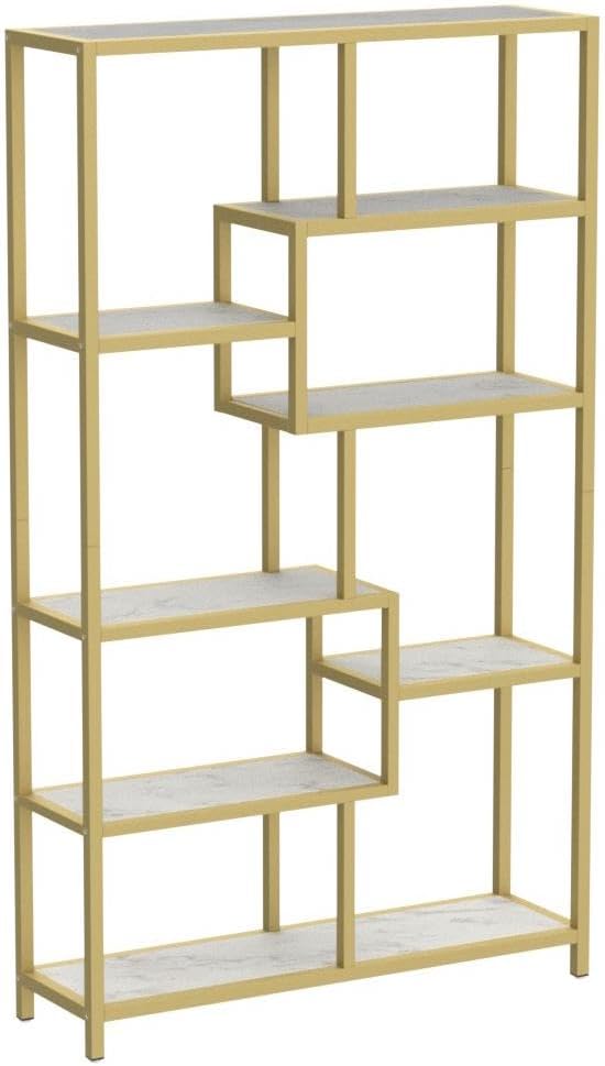 Tribesigns Estantería de oficina de 180 cm con 8 estantes abiertos