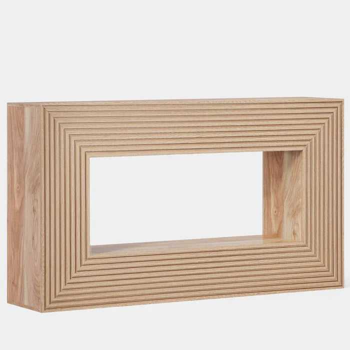 Tribesigns Mesa consola de 150 cm, Mesa de sofá de estilo rústico Mesa de recibidor con espacio de almacenamiento