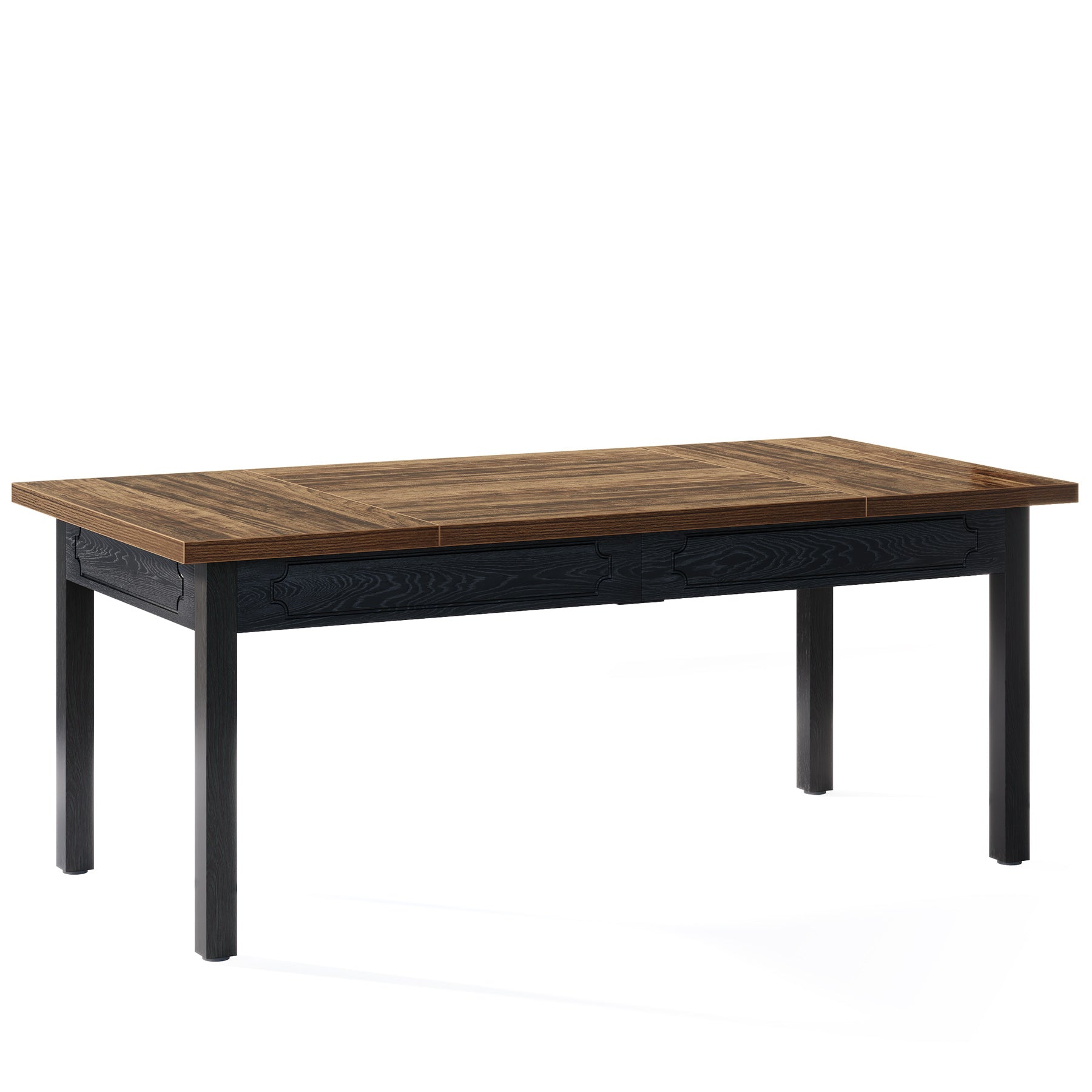 Tribesigns Mesa de comedor moderna, Mesa de comedor de madera industrial para 4-6 personas