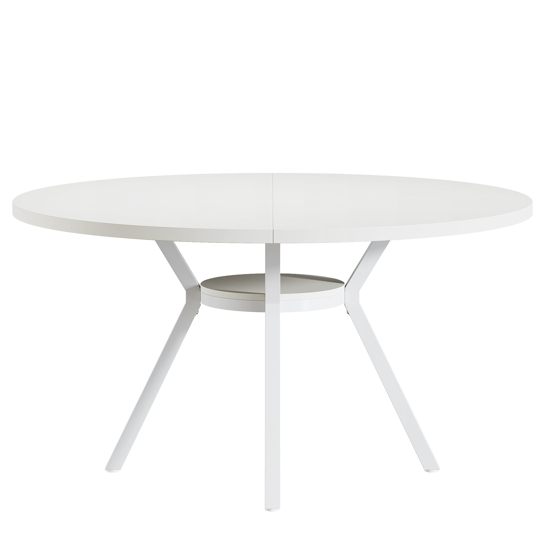 Tribesigns Mesa de comedor redonda, Mesa de comedor de cocina moderna de 120 cm para 4 personas