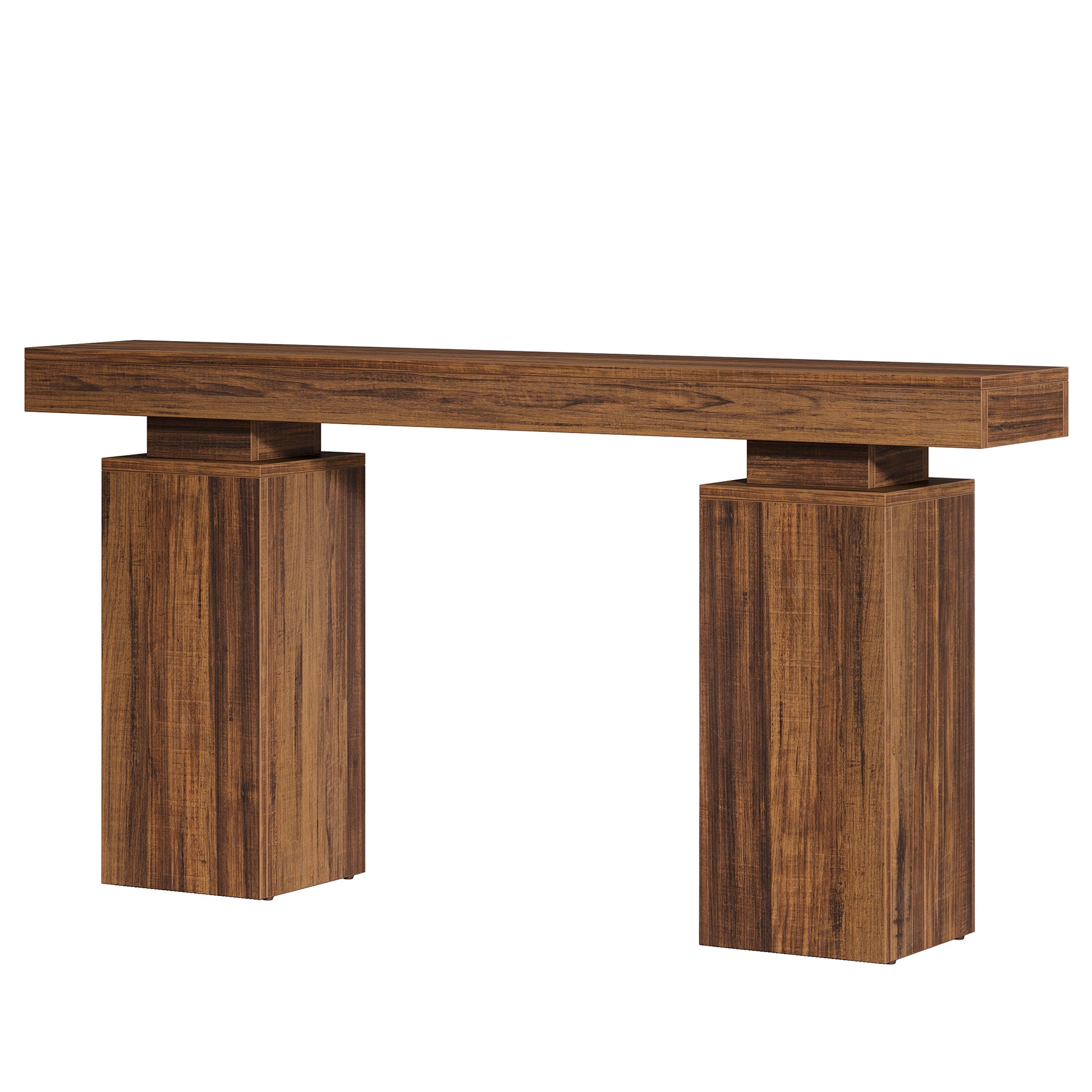 Tribesigns Consola de 160 cm, Mesa de entrada rústica con aspecto de madera para salón y recibidor