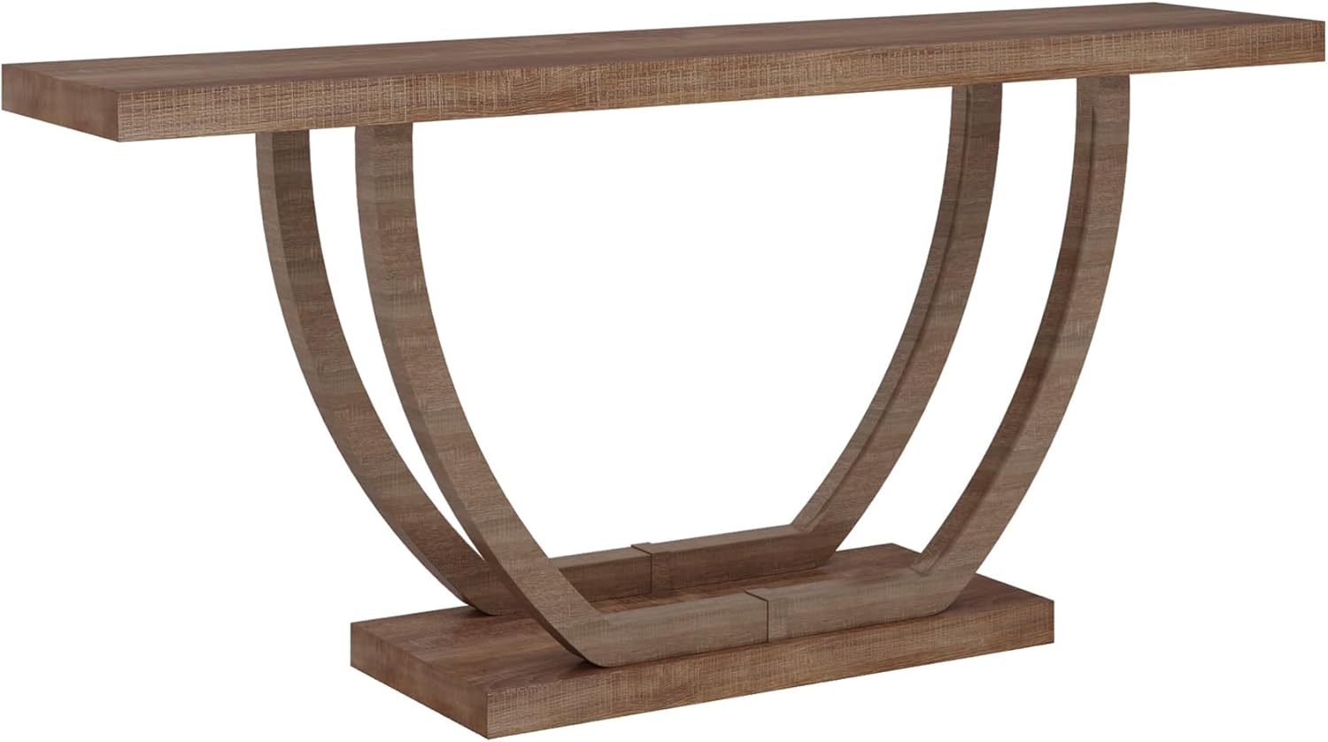 Tribesigns Consola de entrada, Mesa consola estrecha de 160 cm con base geométrica