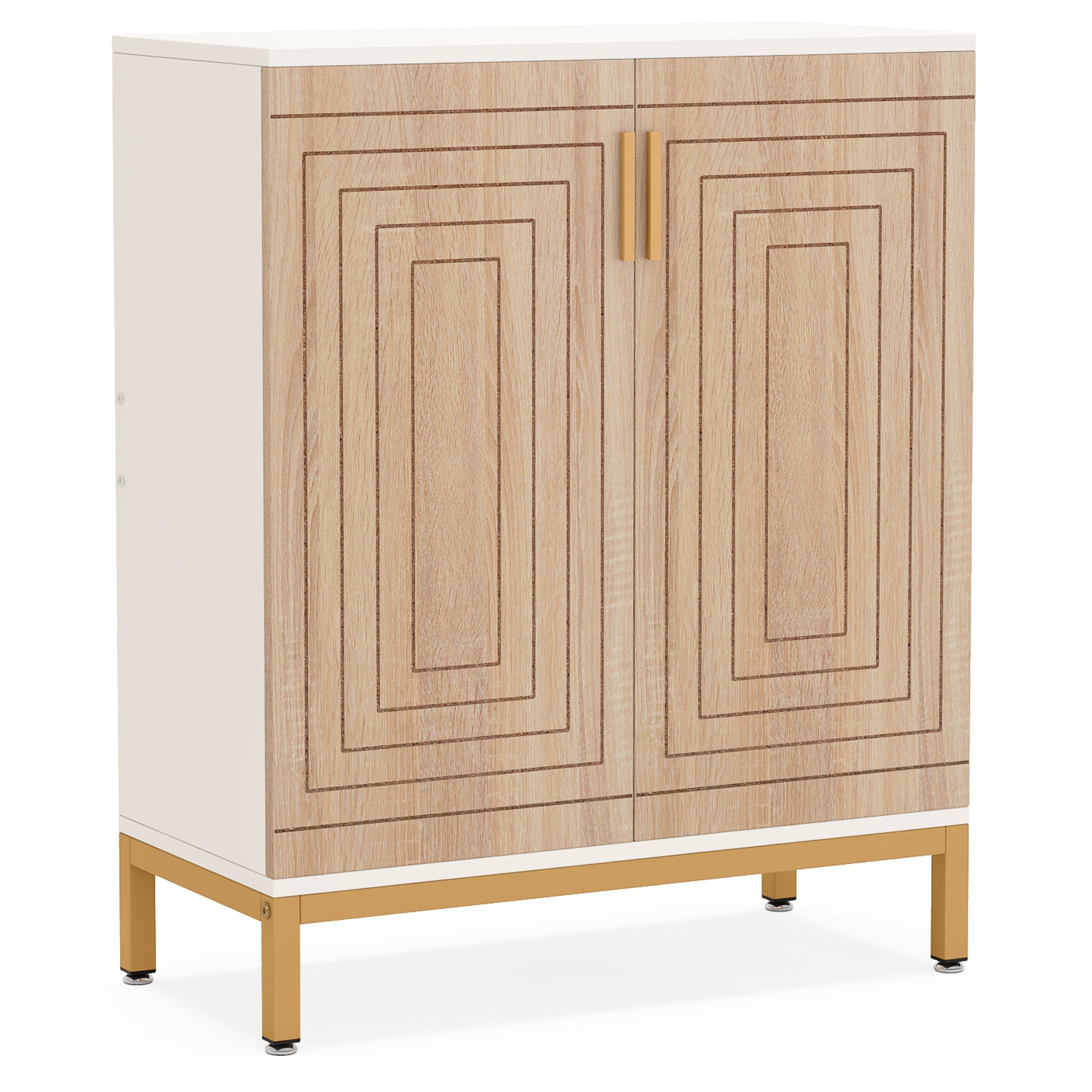 Tribesigns Zapatero, 20 pares de armarios modernos de almacenamiento de zapatos con puertas