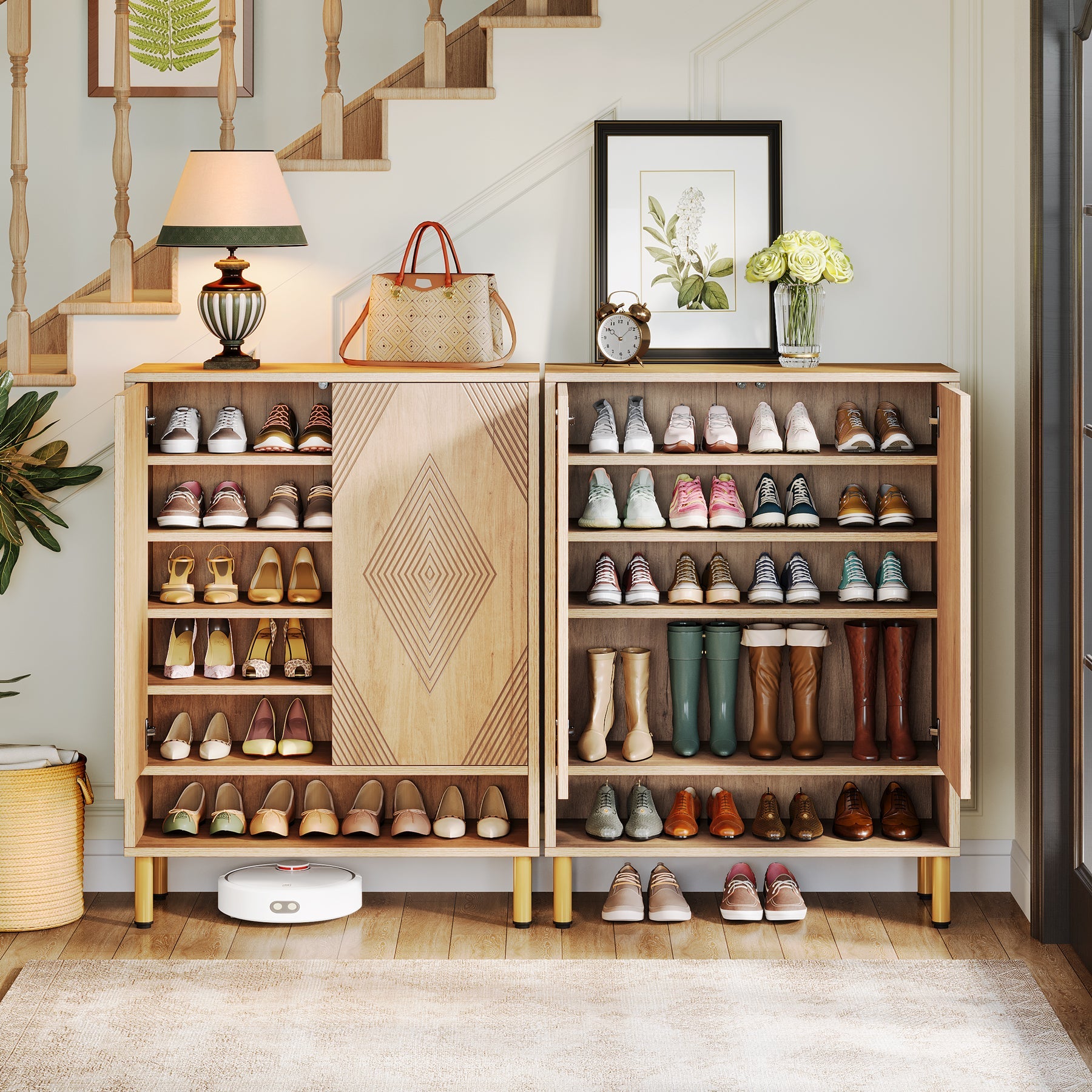 Tribesigns Zapatero, Zapatero de 6 niveles con estantes ajustables