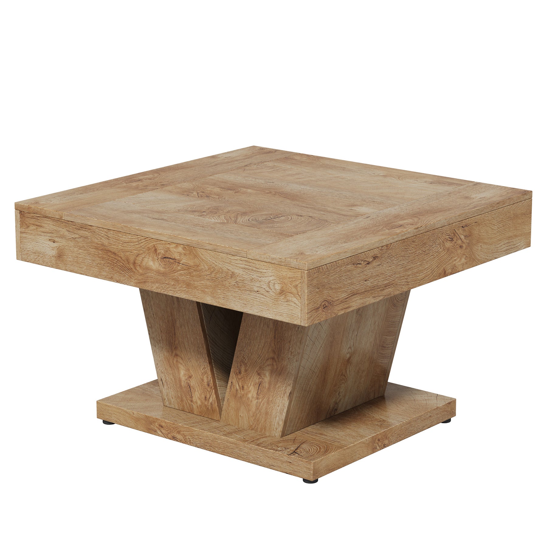 Tribesigns Mesa de centro cuadrada, Mesa de cóctel moderna de 80 cm Mesa auxiliar