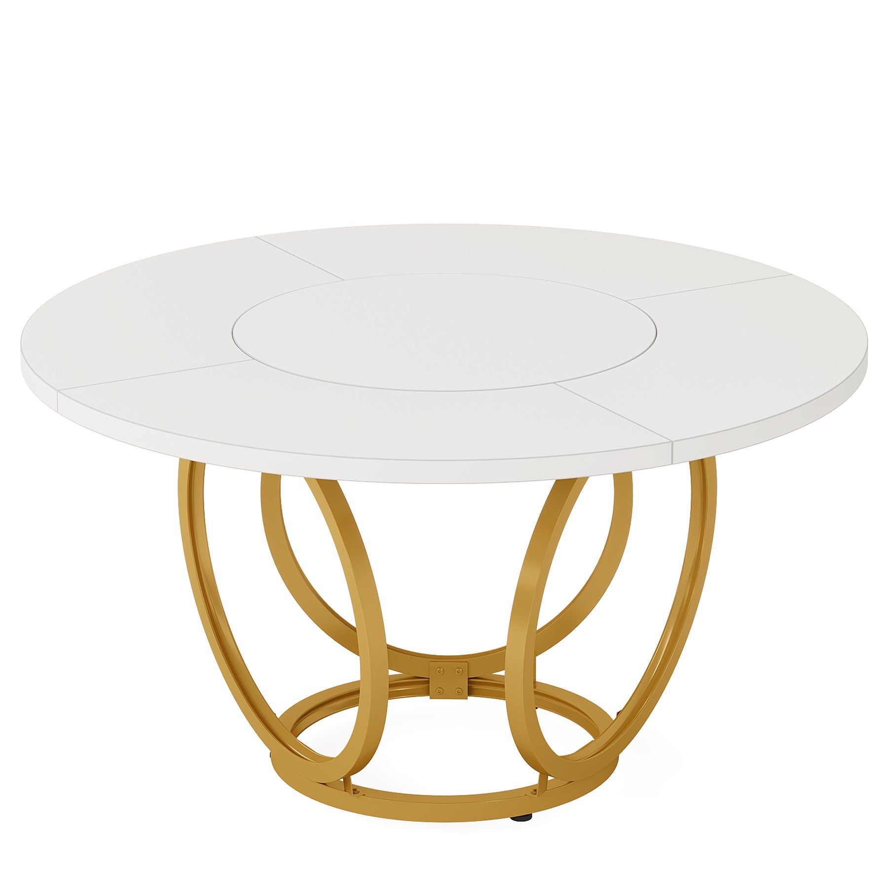 Tribesigns Mesa de comedor redonda, Mesa de comedor de cocina moderna de 120 cm