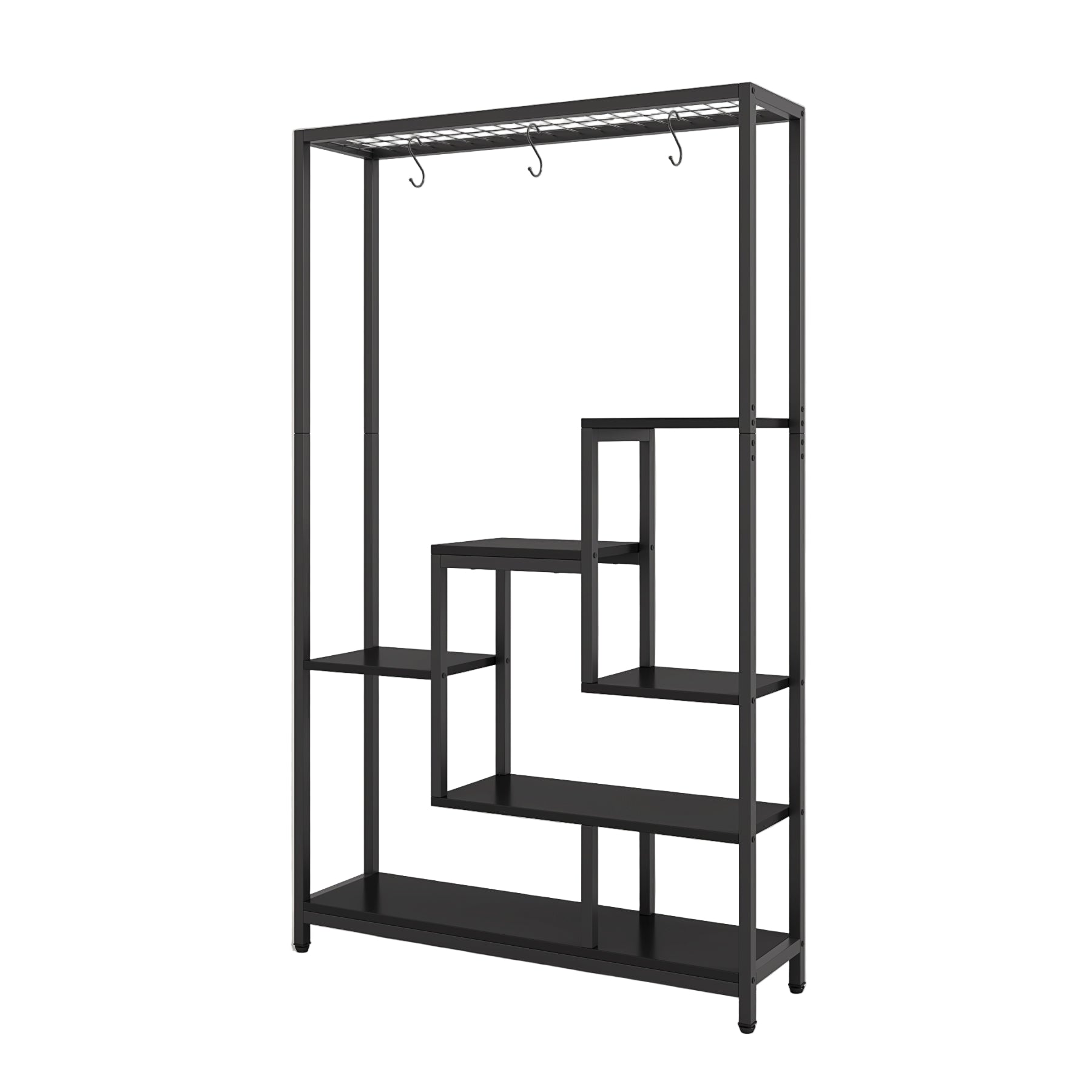 70.9" Plant Stand, Large Flower Bonsai Shelf with 6 S Hanging Hooks Tribesigns