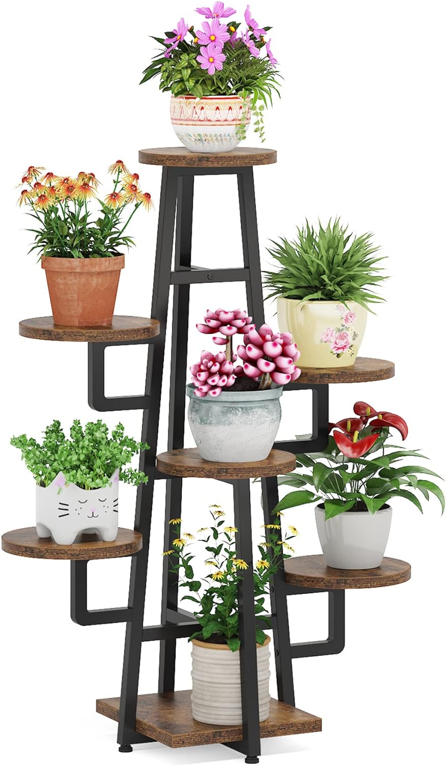 Tribesigns Estante para plantas de interior de 7 niveles, Estante grande para varias plantas