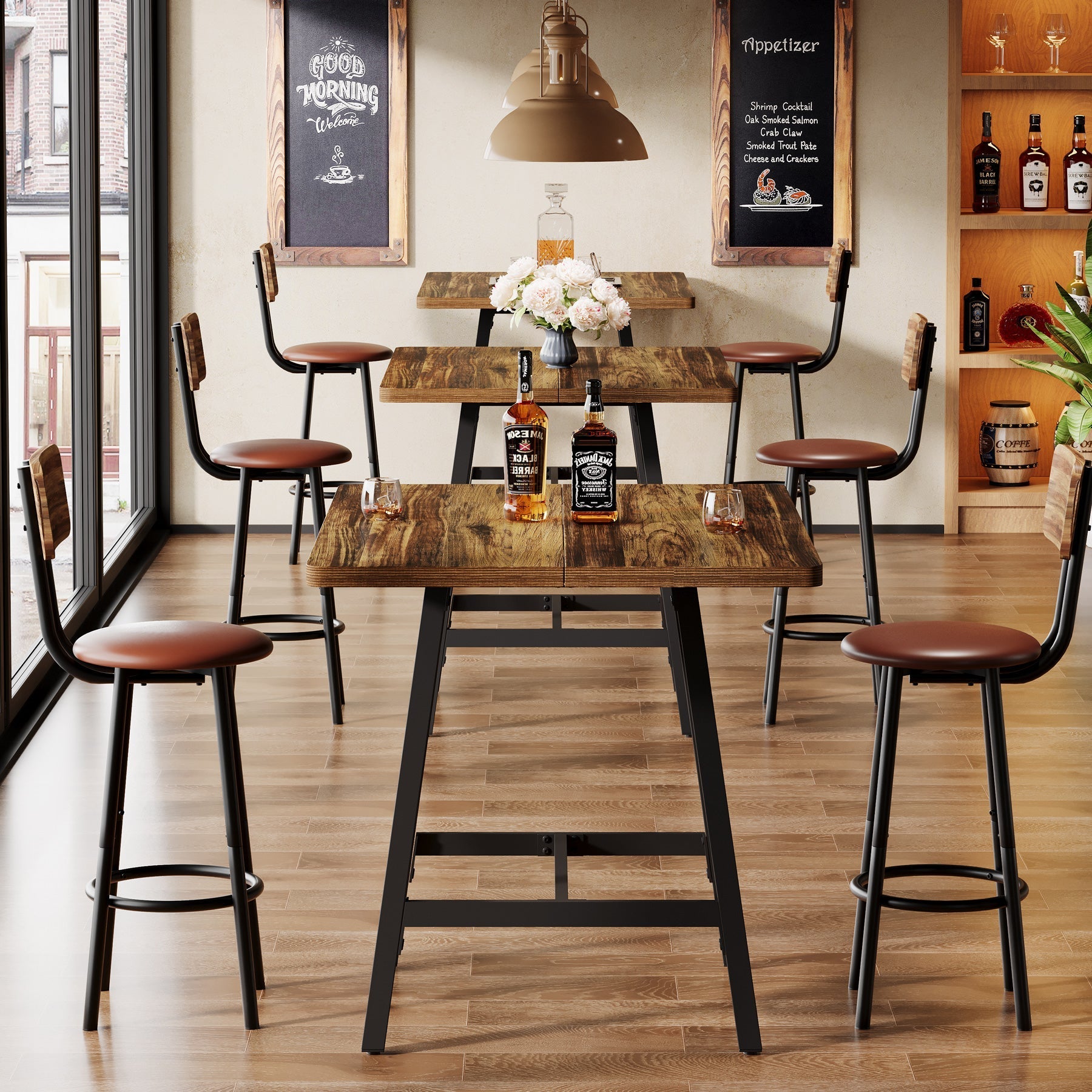 Tribesigns Mesa de comedor cuadrada de 79 cm para 2-4 personas, Mesa de cocina para espacios pequeños