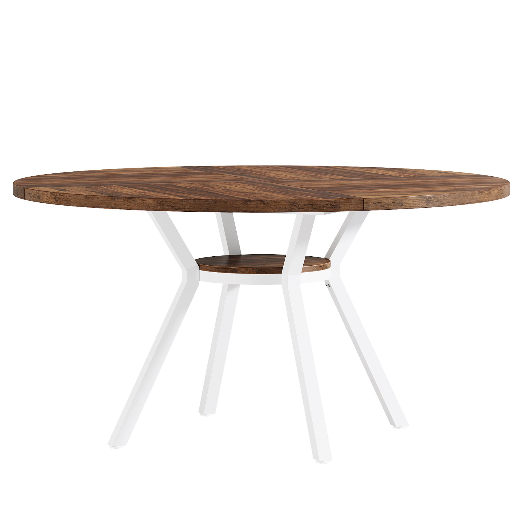 Tribesigns Mesa de comedor redonda, Mesa de comedor de cocina moderna de 120 cm para 4 personas