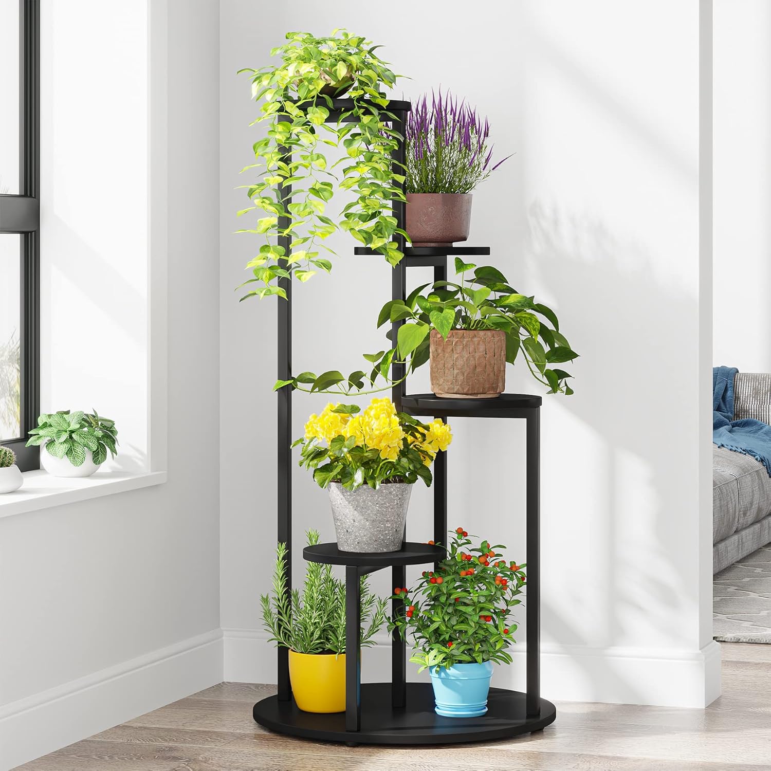 Tribesigns Soporte para plantas, Estante para plantas de interior Soporte decorativo para macetas