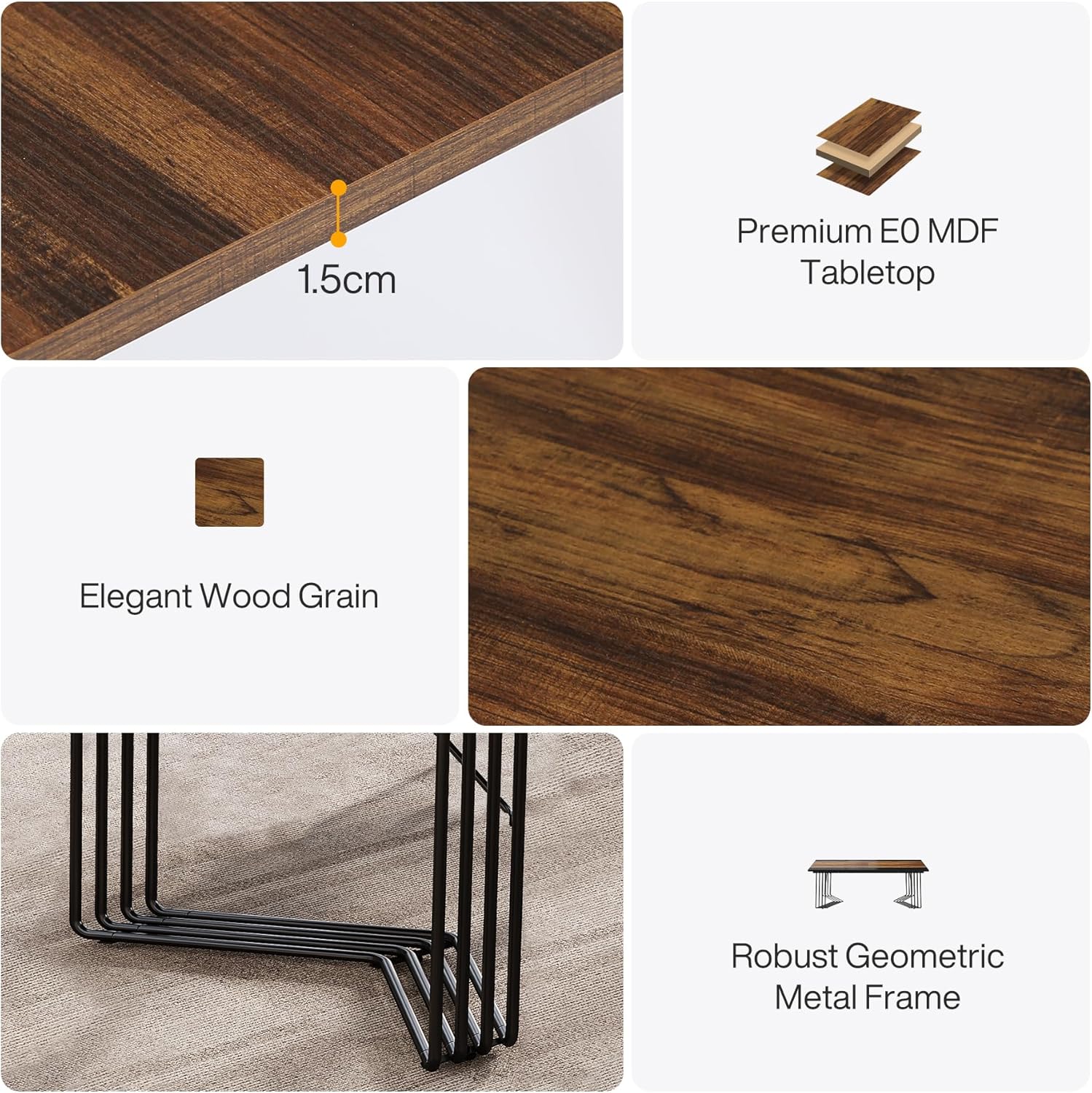 Tribesigns Escritorio de 200 cm, Mesa de conferencias Mesa para 2 personas Mesa para ordenador