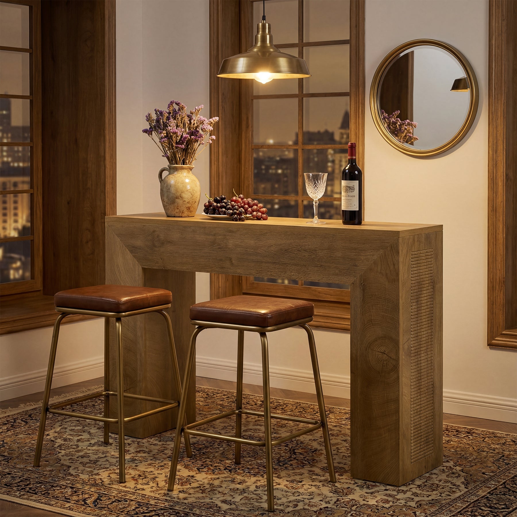 Tribesigns Consola de entrada, Mesa auxiliar estrecha de 110 cm de largo en estilo rústico