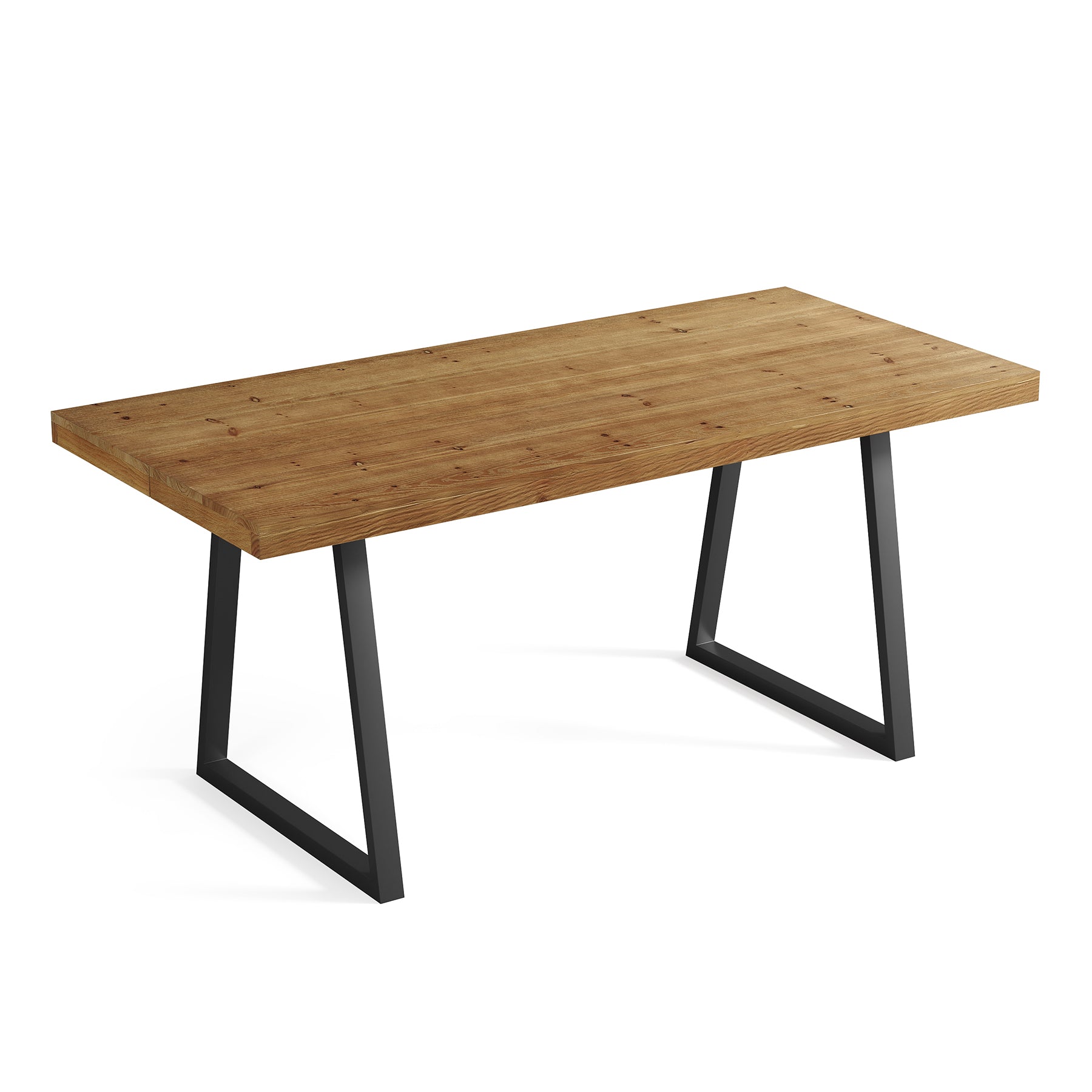 Tribesigns Mesa de comedor industrial de 160 cm rectangular de madera maciza