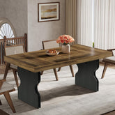 Tribesigns Mesa de comedor rectangular rústica de 160 cm para 4-6 personas 3