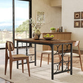 Tribesigns Mesa de Comedor rústica para 4 a 6 Personas 139 cm Rectangular de Madera 3