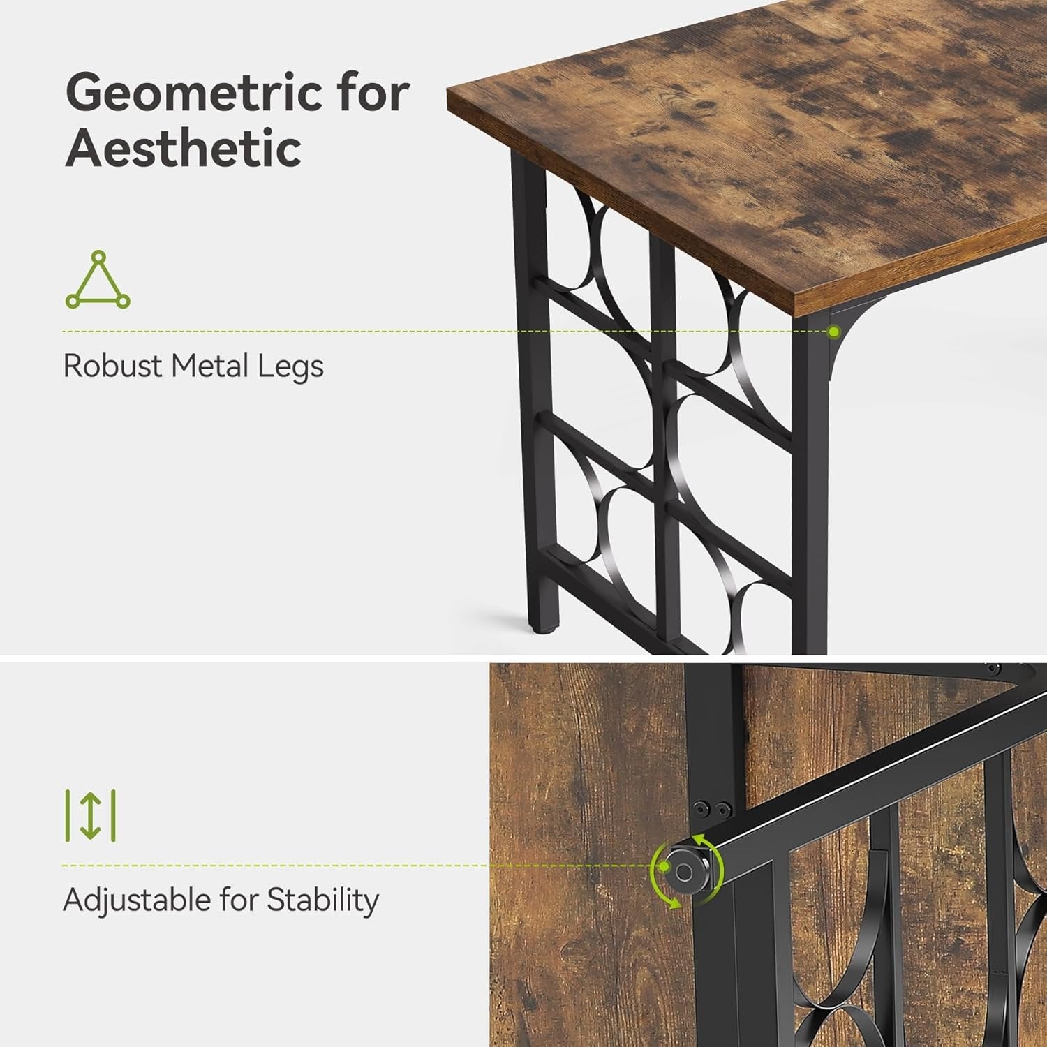 Tribesigns Mesa de Comedor rústica para 4 a 6 Personas 139 cm Rectangular de Madera