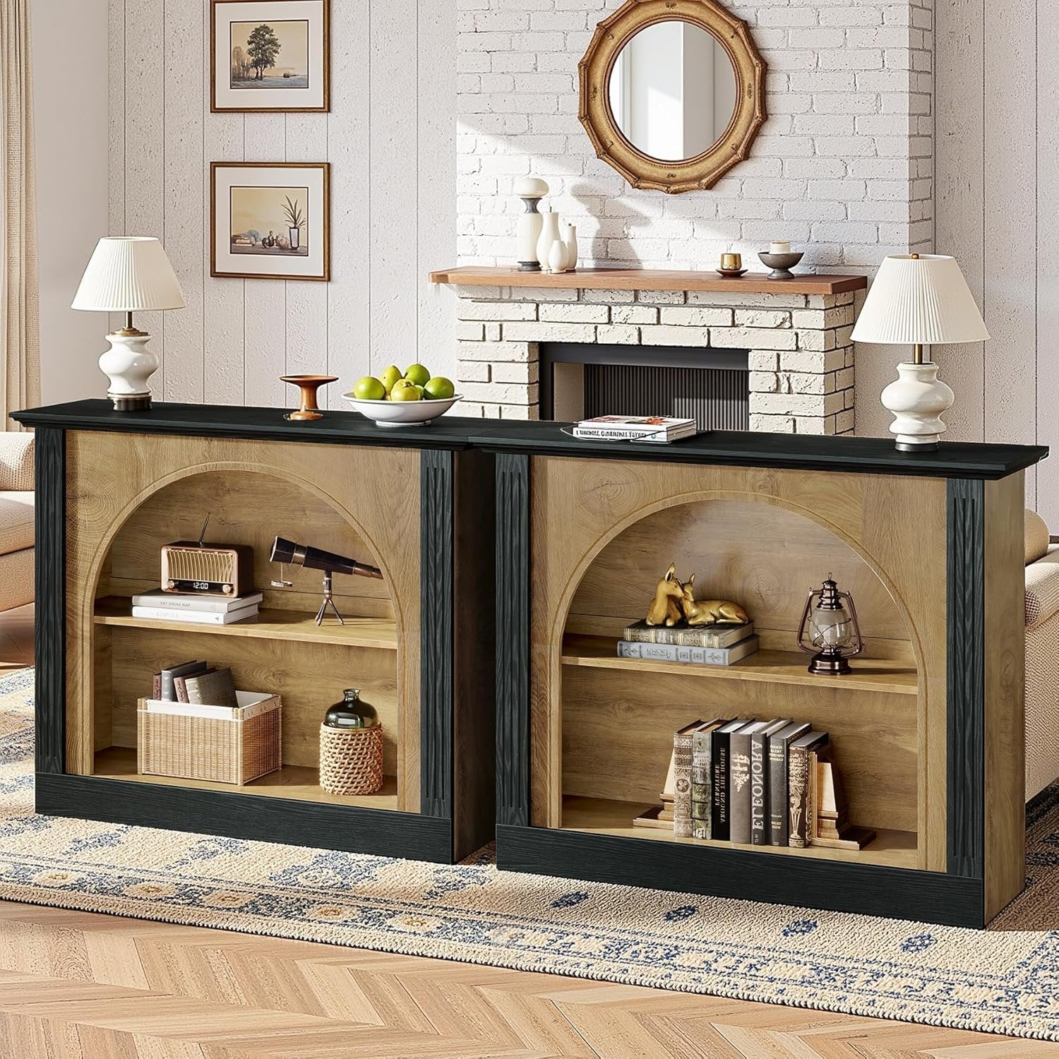 Tribesigns Mesa de Consola de 3 Niveles, Mesa de Entrada de 110 cm con Almacenamiento para Recibidor