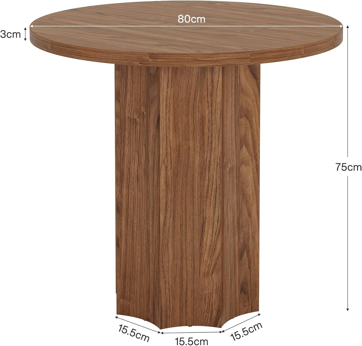 Tribesigns Mesa Comedor de 100 cm, Mesa Cocina Cuadrada para 4 Personas para Comedor, Cocina, Salón