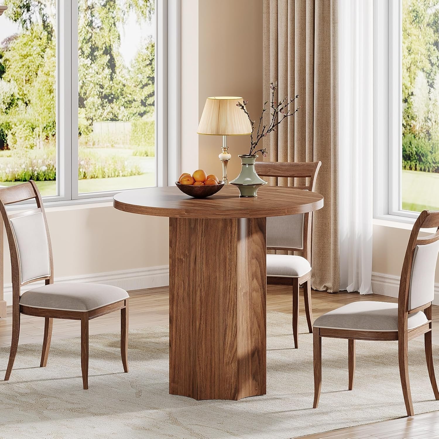 Tribesigns Mesa Comedor de 100 cm, Mesa Cocina Cuadrada para 4 Personas para Comedor, Cocina, Salón