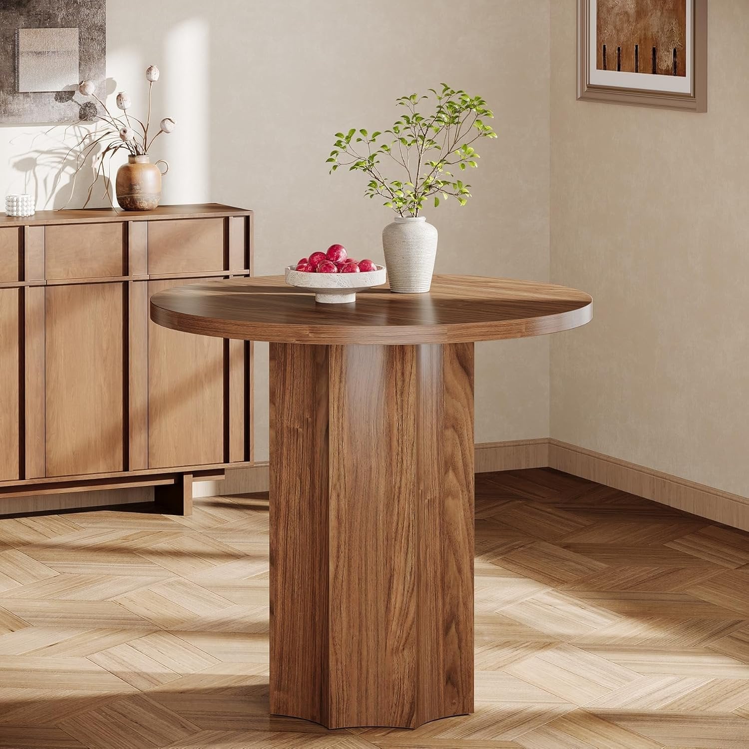 Tribesigns Mesa Comedor de 100 cm, Mesa Cocina Cuadrada para 4 Personas para Comedor, Cocina, Salón
