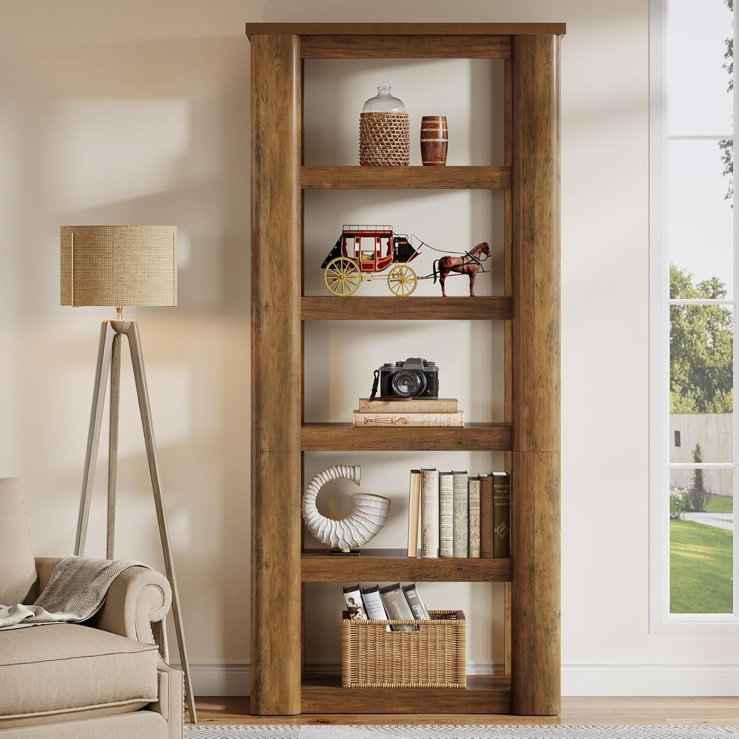 Tribesigns Librería de 5 Niveles, Estantería de Almacenamiento Estantes de Almacenamiento