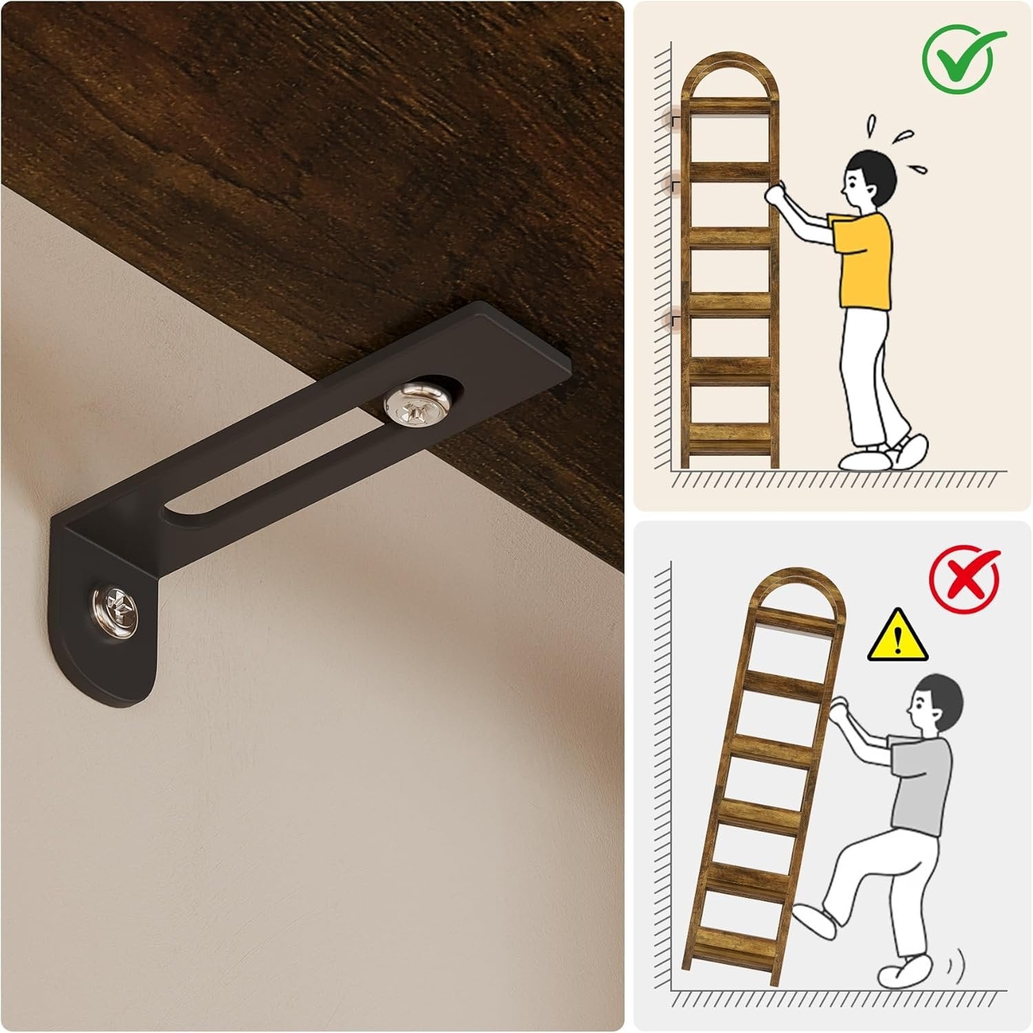 Tribesigns Estantería de 6 niveles, 180 cm de madera con librero arqueado y estante alto