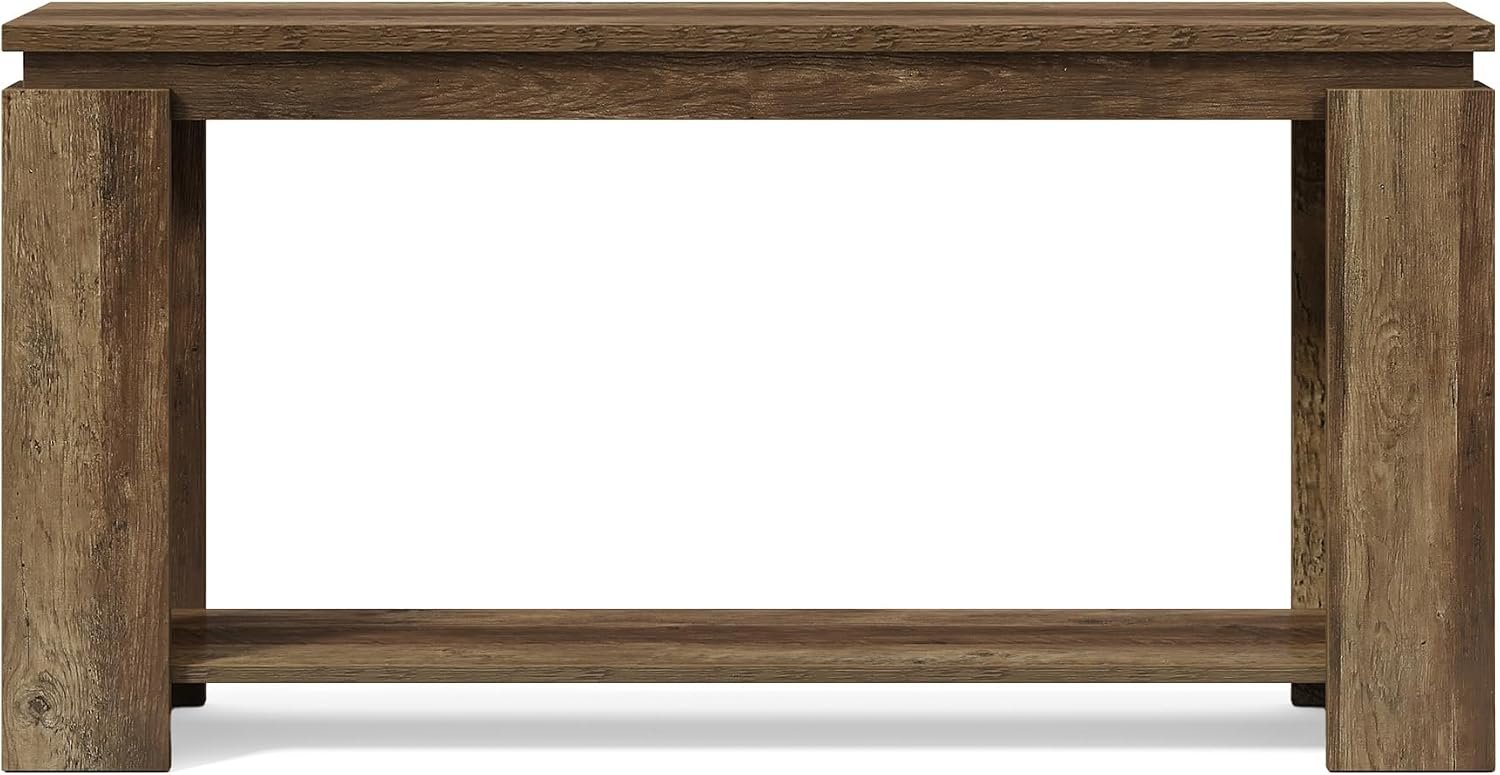 Mesa consola larga y estrecha, 160 cm, estilo casa de campo, mesa de entrada, mesa de pasillo, ideal para colocar detrás del sofá