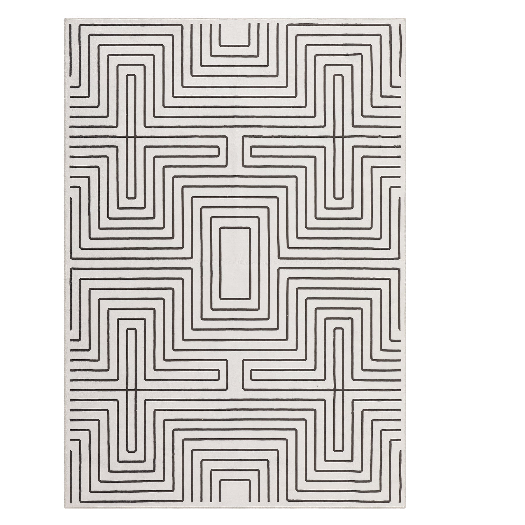 Tribesigns Alfombra geométrica de pelo corto, Base antideslizante lavable a máquina hasta 30 °C con certificación OEKO-TEX