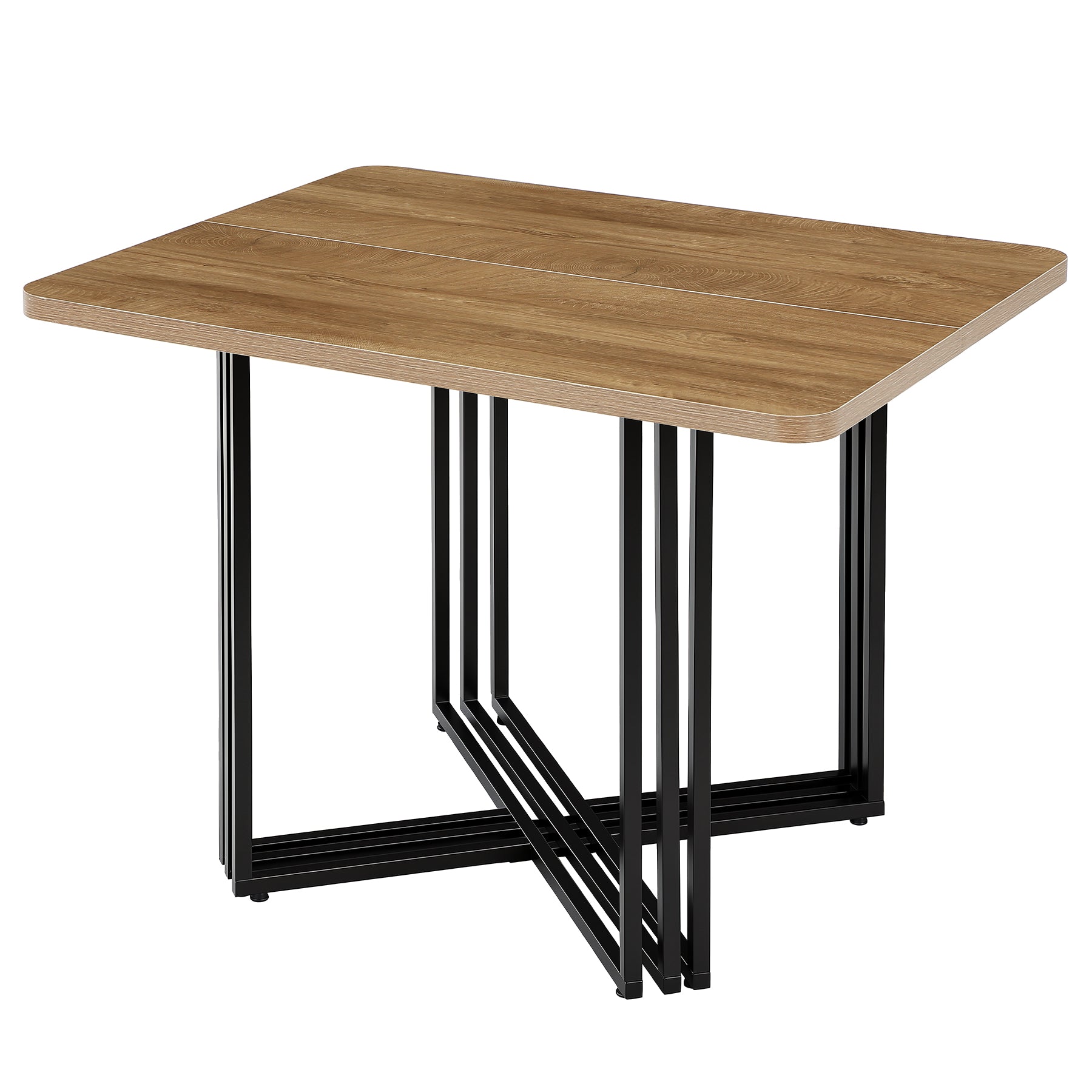 Tribesigns Mesa de comedor para 2 personas, Mesa de comedor industrial de 100 cm, roble, Mesa de comedor, mesa de cocina de madera para comedor