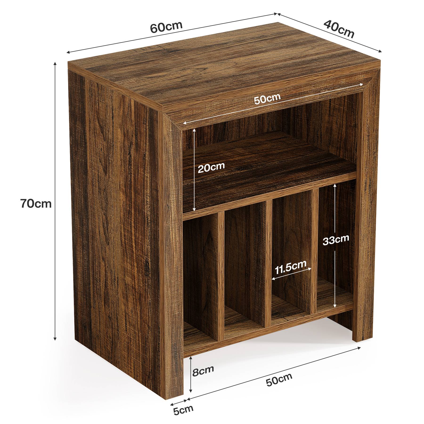 Tribesigns Mueble para tocadiscos, Mueble para guardar discos de vinilo