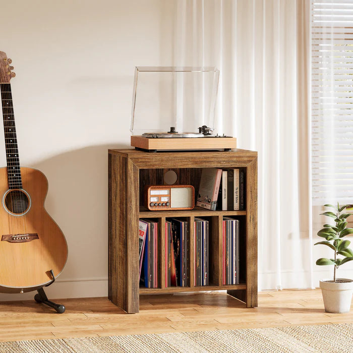 Tribesigns Mueble para tocadiscos, Mueble para guardar discos de vinilo