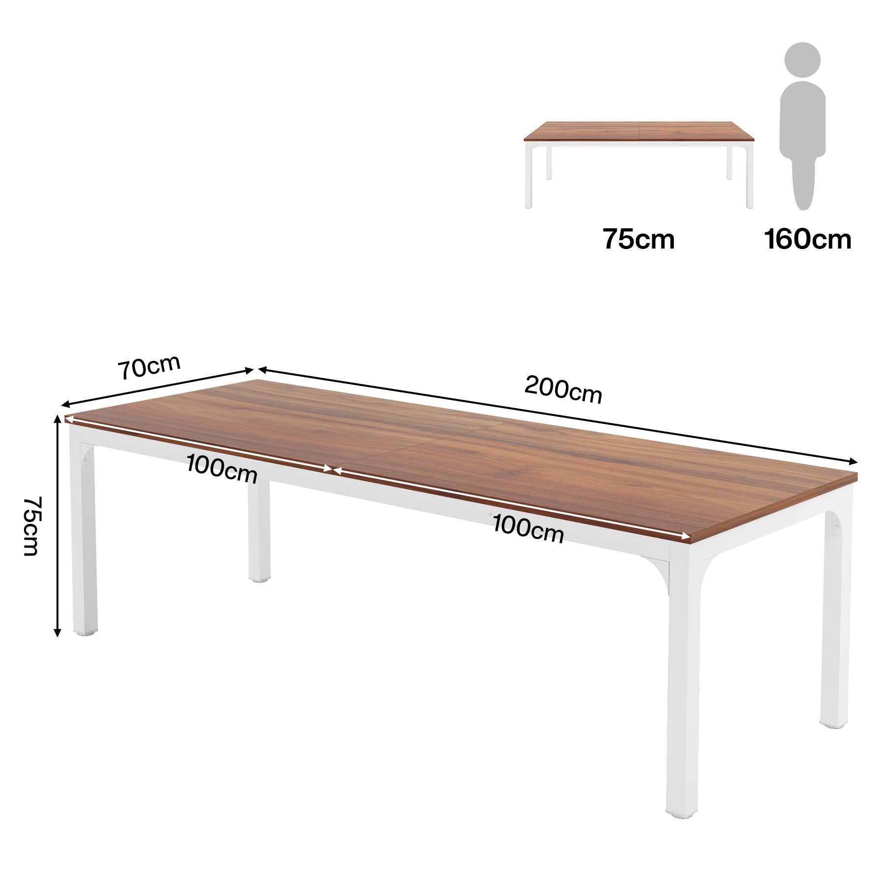 Tribesigns Mesa de comedor vintage, Muebles de comedor para 6 a 8 personas