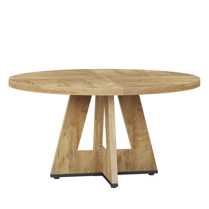 Tribesigns Mesa de comedor, Mesa de cocina redonda de 120 cm para 4 personas