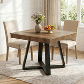 Tribesigns Mesa de Comedor Pequeña, Cuadrada de 80x80 cm para 2 a 4 Personas, Mesa de Cocina que Ahorra Espacio con Estructura en Forma de X 3