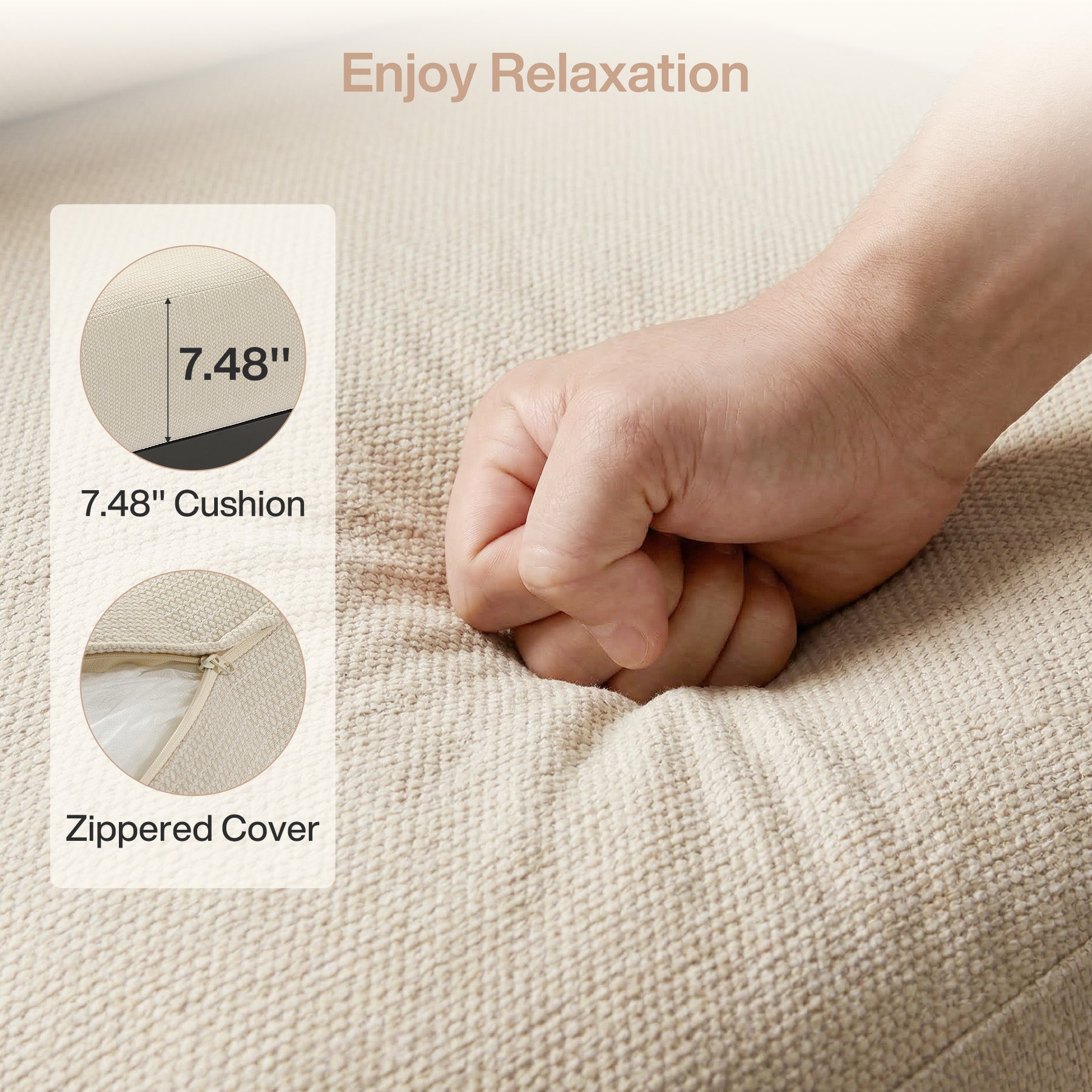 Tribesigns Tumbona de exterior, Sillón de patio con cojines y estructura de aluminio