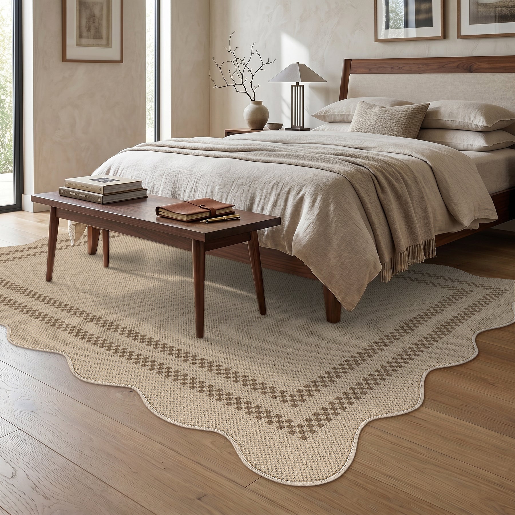 Tribesigns Alfombra para interiores y exteriores, Resistente a la intemperie con aspecto de yute