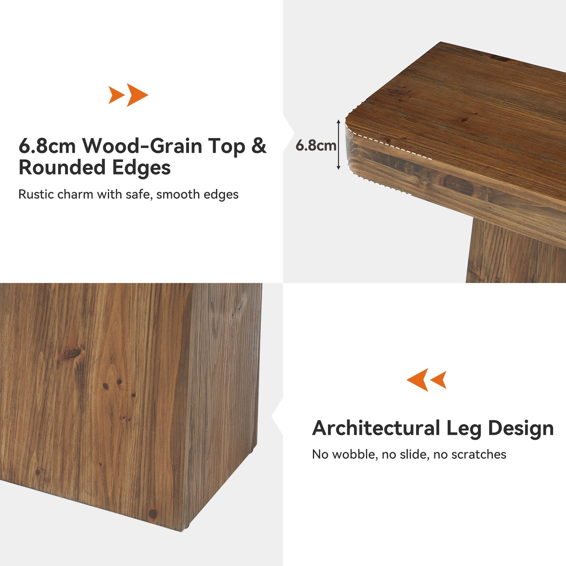 Tribesigns Mesa consola de madera maciza de 160 cm, Mesa auxiliar estrecha para colocar detrás del sofá
