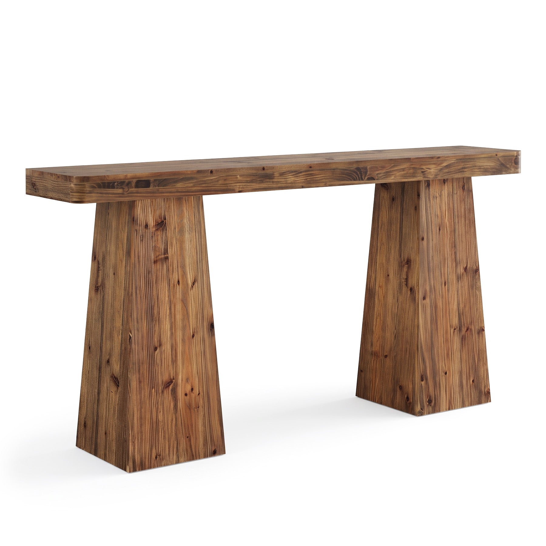 Tribesigns Mesa consola de madera maciza de 160 cm, Mesa auxiliar estrecha para colocar detrás del sofá