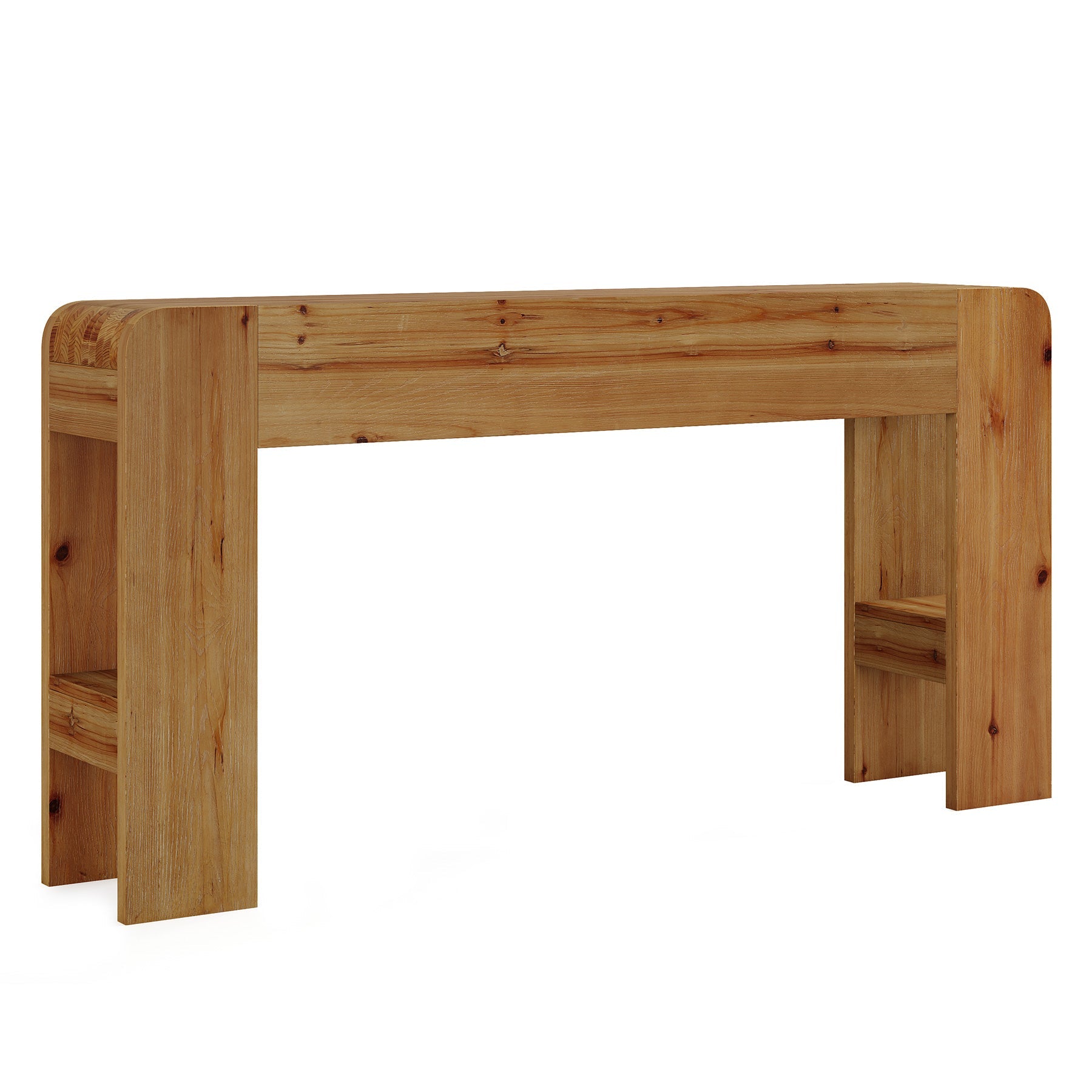 Tribesigns Mesa Consola de Madera Maciza de 160 cm, Mesa Larga para Sofá de Estilo Campestre (Madera de Abeto)