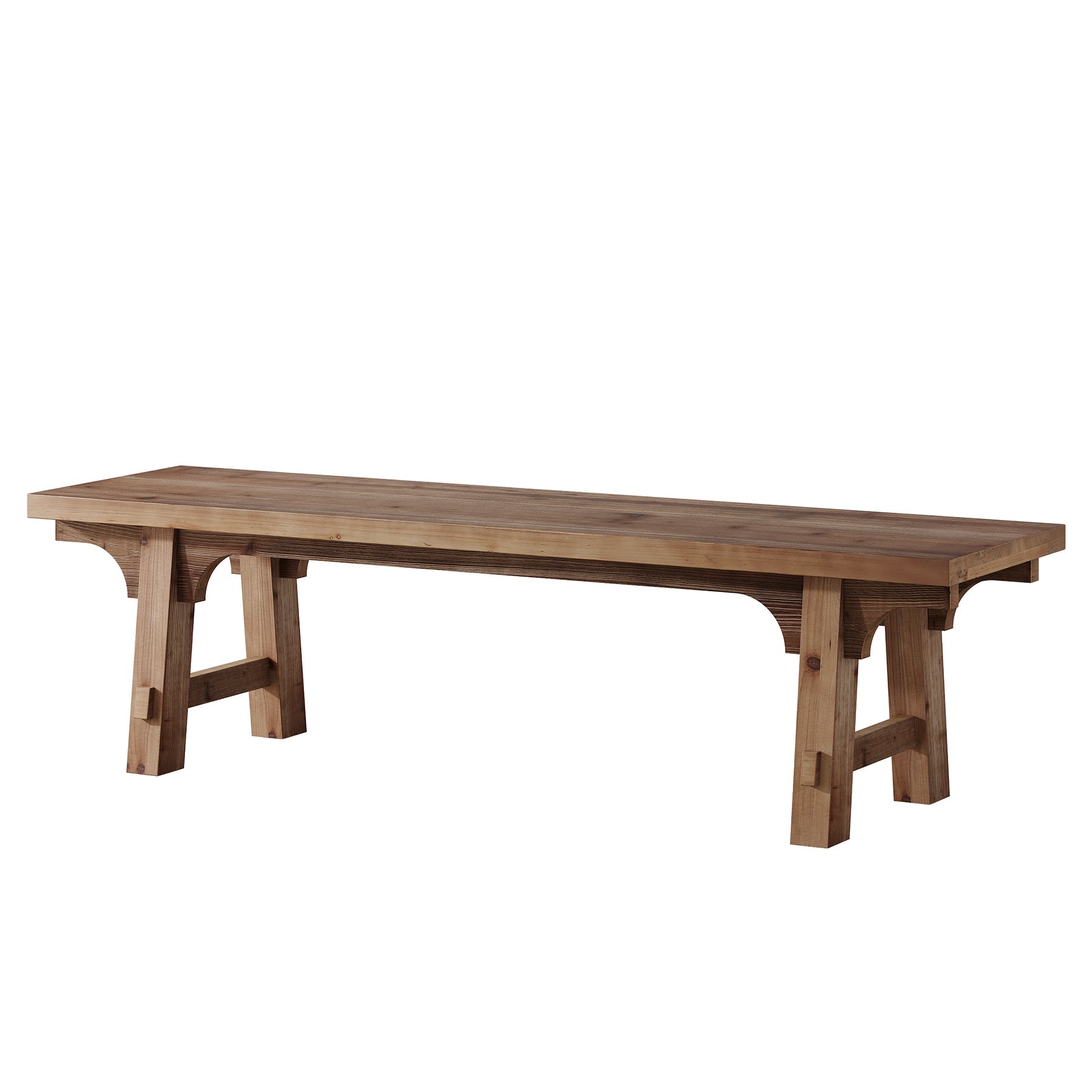 Tribesigns Banco de madera maciza de 160 cm, Banco largo para pasillo con base robusta para la entrada y el dormitorio