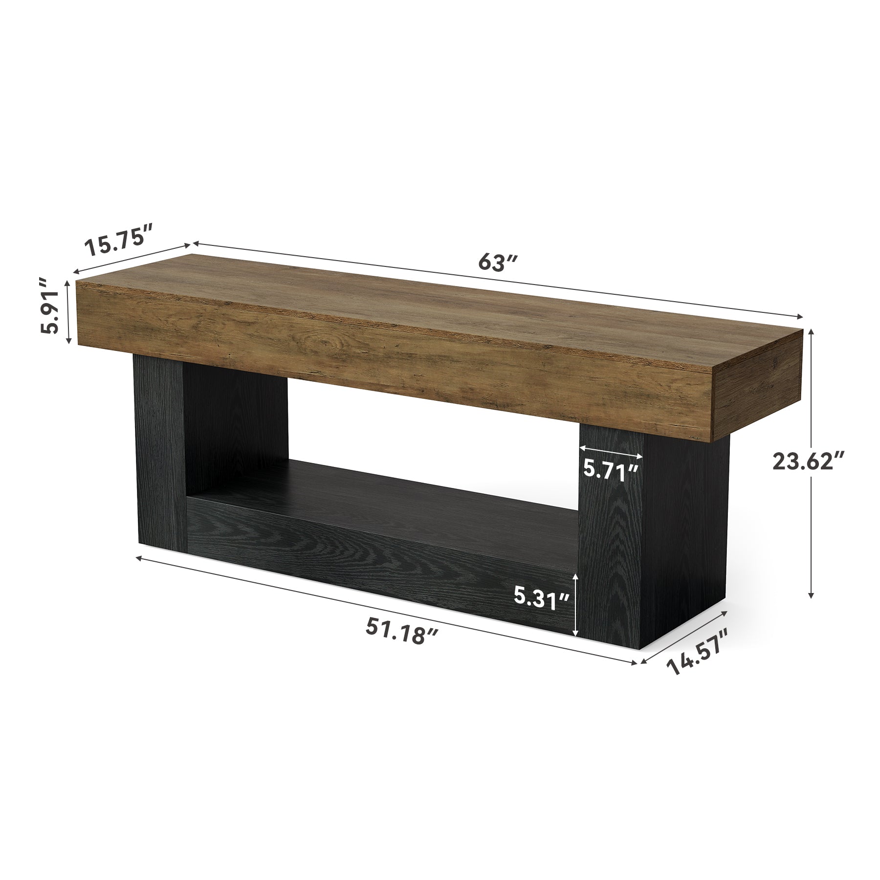 Tribesigns Mueble bajo para TV de 160 cm, Mueble para TV de hasta 70 pulgadas soporte para TV